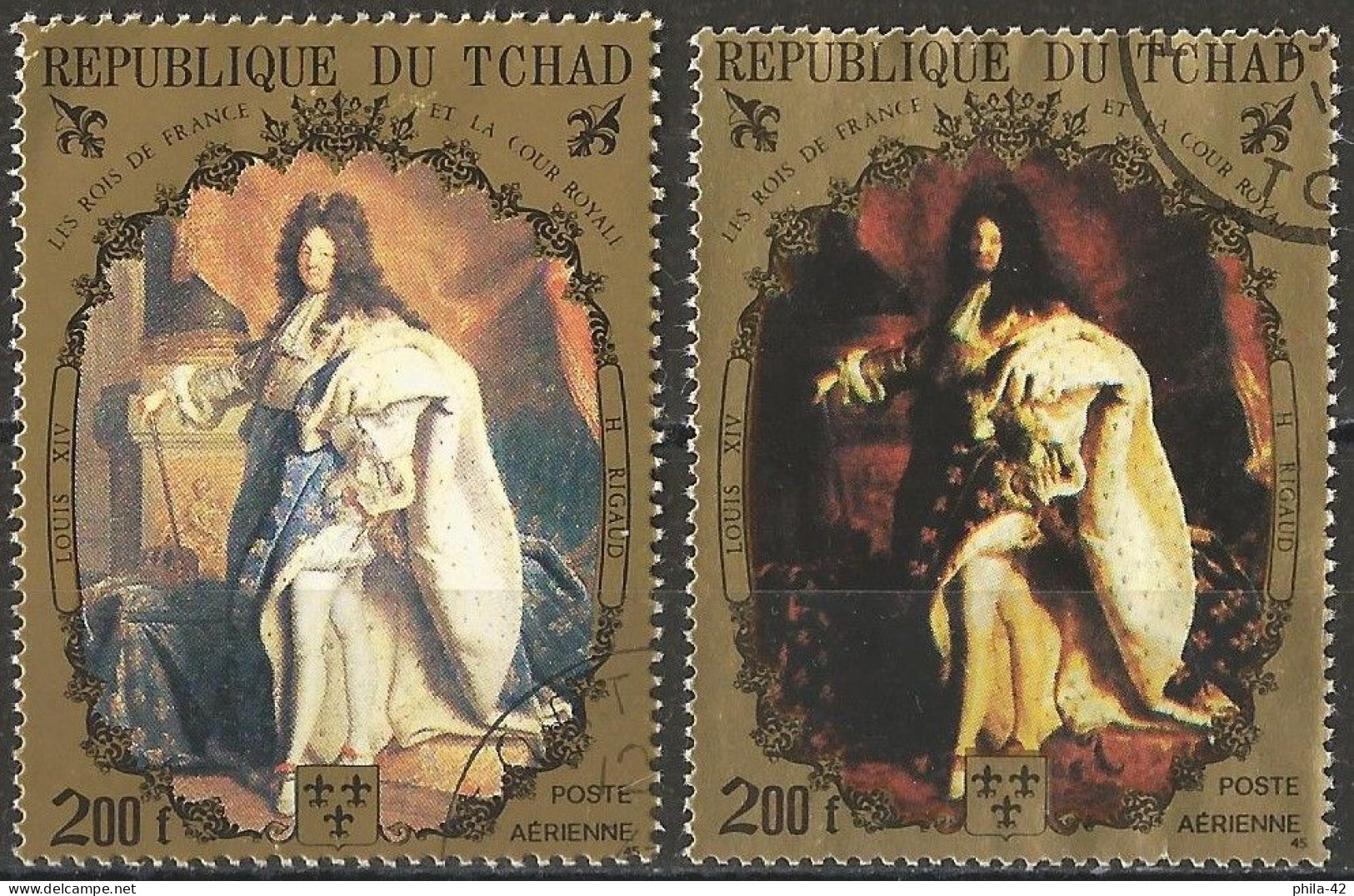 Chad 1971 - Mi 371A - YT Pa 92M ( French King : Louis XIV ) Airmail - Two Shades Of Color - Tchad (1960-...)