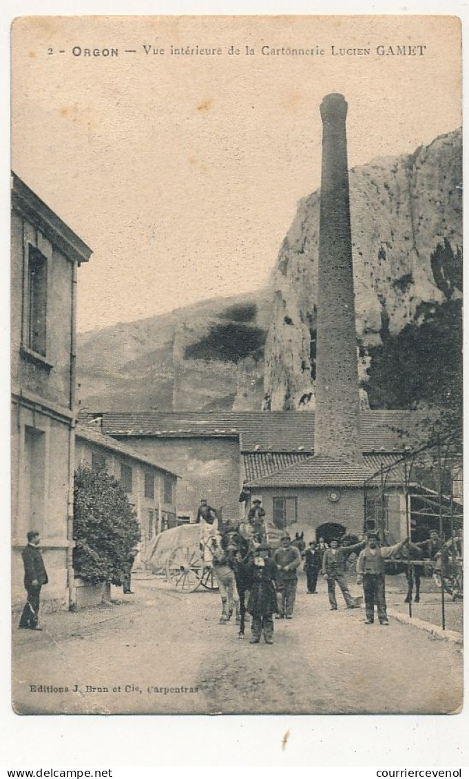 CPA - ORGON (B Du R) - Vue Intérieure De La Cartonnerie Lucien Gamet - Auriol