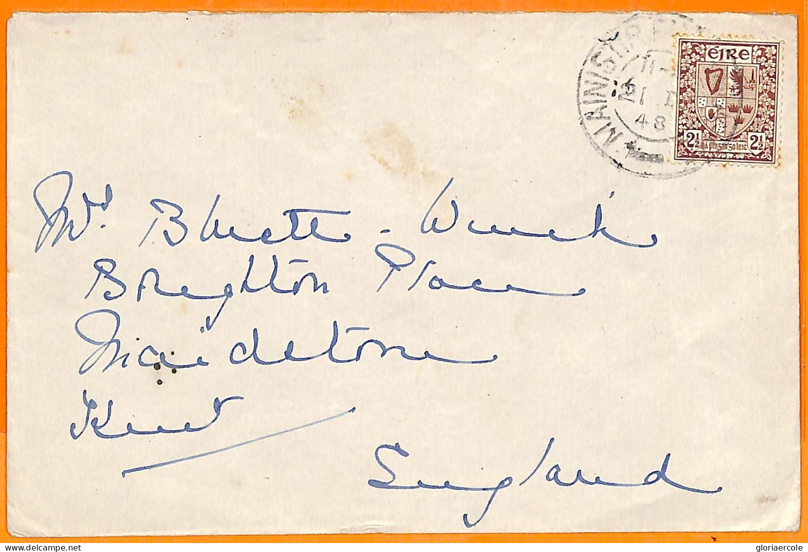 99273  - IRELAND - POSTAL HISTORY - COVER From Mainistir Bhuithe 1948 - Cartas & Documentos