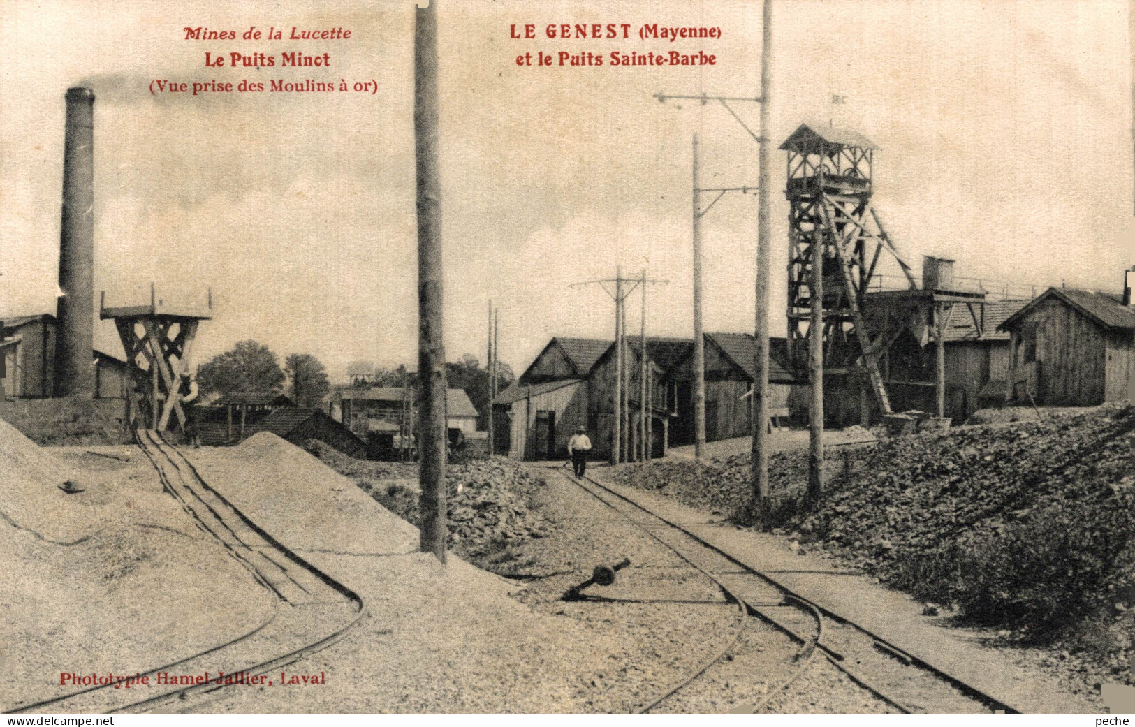 N°104112 -cpa Le Genest -le Puits Sainte Barbe- - Mines