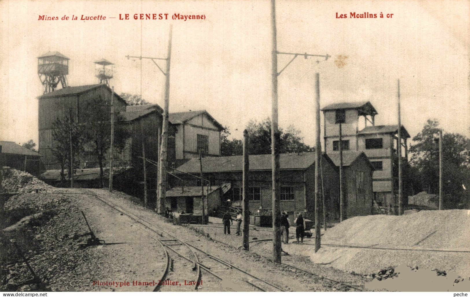 N°104120 -cpa Le Genest -mines De La Lucette - Les Moulins à Or- - Mines