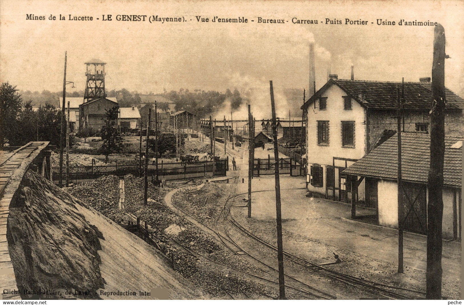 N°104126 -cpa Le Genest -mines De La Lucette -bureaux, Varreaux- Puits Portier -usine- - Mines