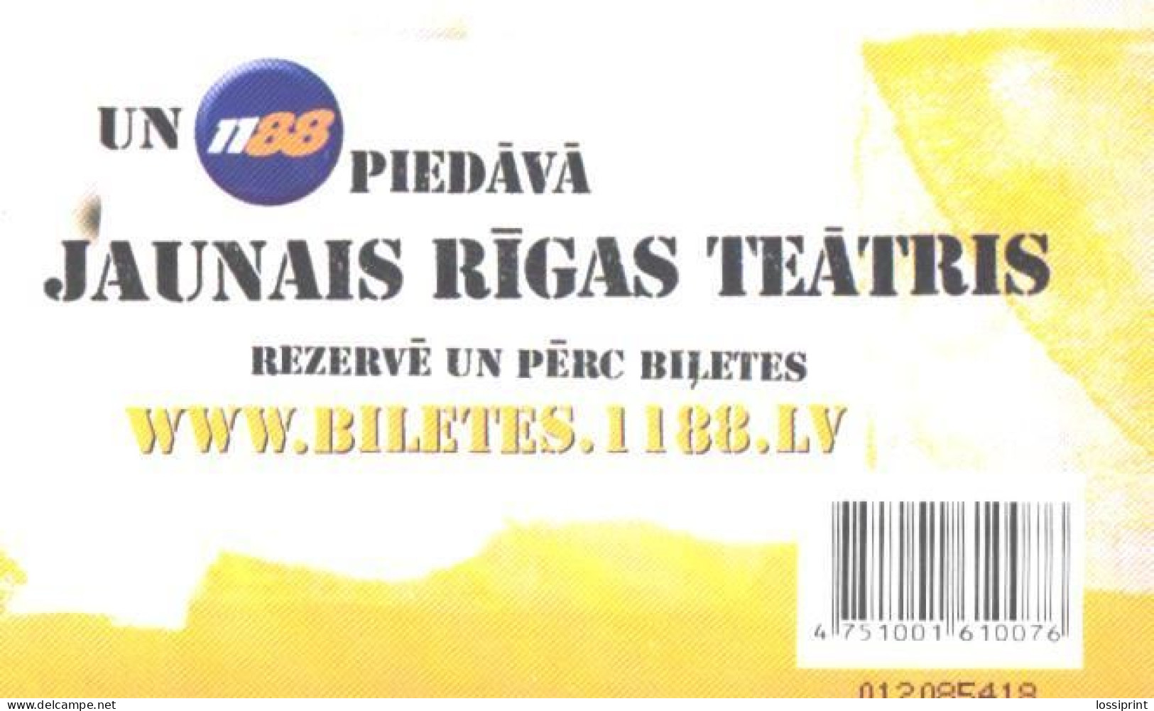 Latvia:Used Phonecard, Lattelekom, 2 Lati, 1188, Jaunais Rigas Teatris, 2009 - Lettonia