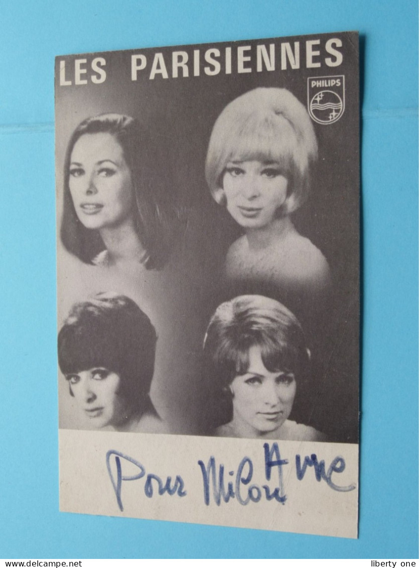 Les PARISIENNES ( Philips ) Anno 19?? ( See / Voir Scans ) Photocard / Signed ! - Cantantes Y Músicos