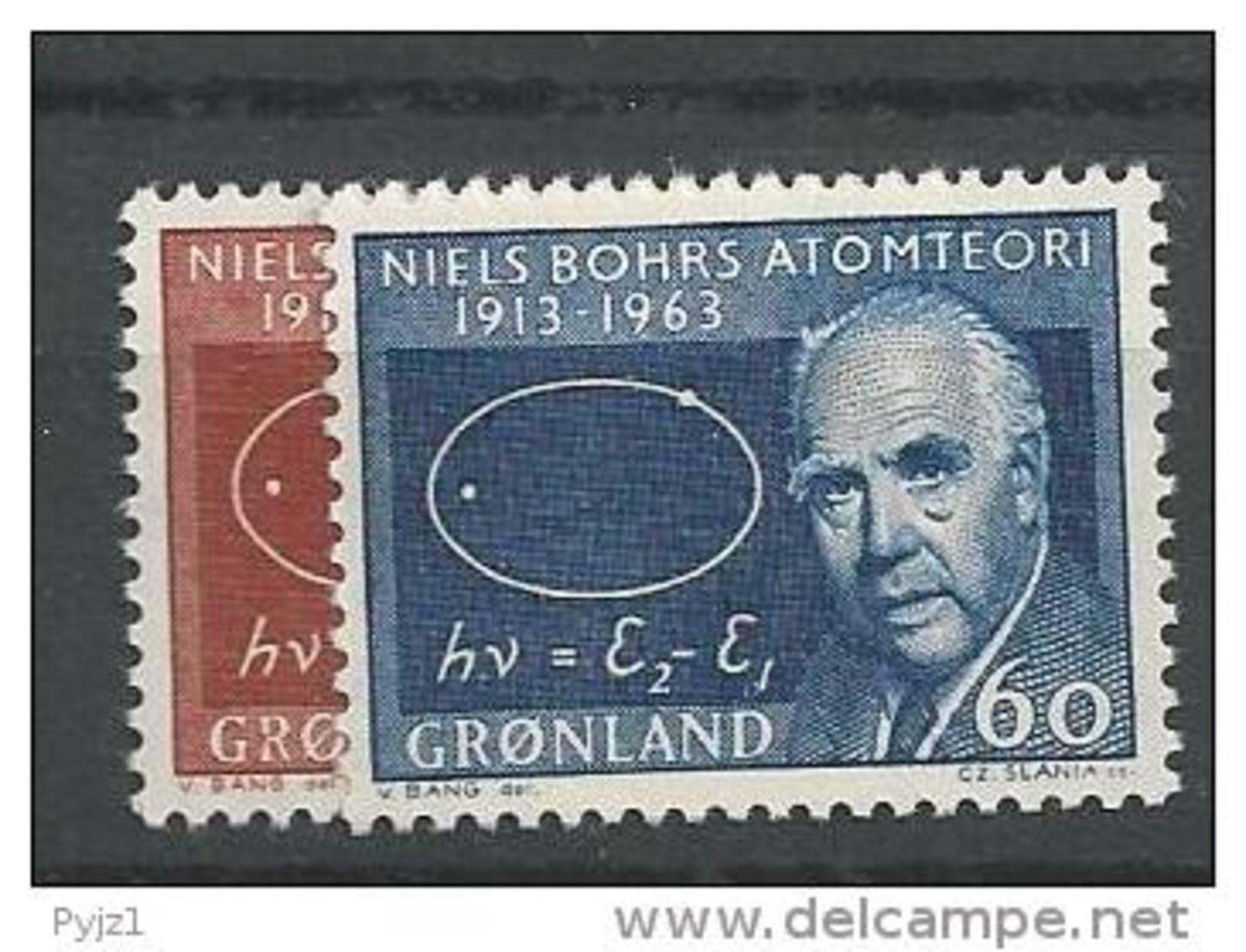 1964 MNH Greenland Niels Bohr, Postfris - Unused Stamps
