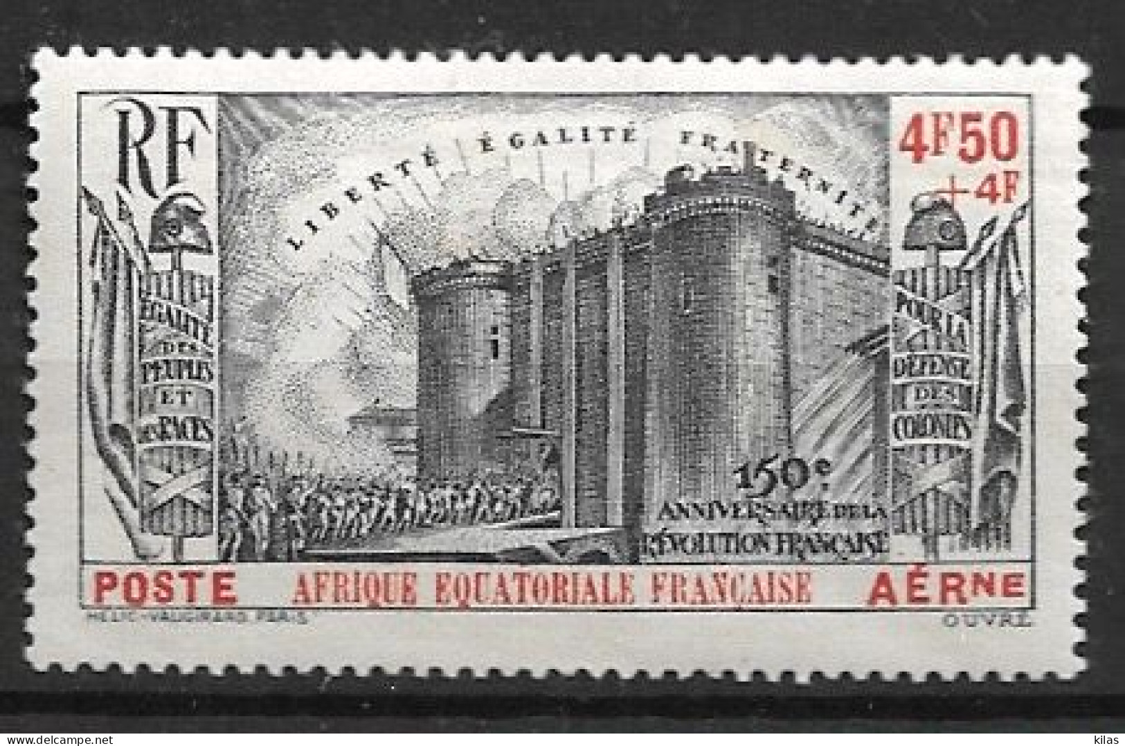 A.E.F. FRENCH EQUATORIAL AFRICA  1939 150th Anniversary Of The French Revolution MNH - 1939 150e Anniversaire De La Révolution Française