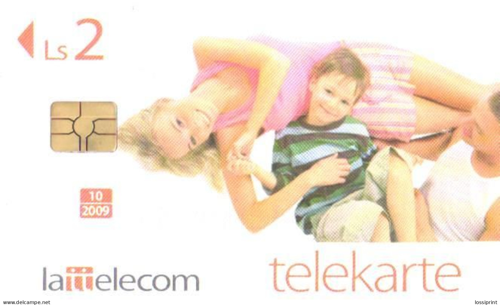 Latvia:Used Phonecard, Lattelekom, 2 Lati, Televizija Advertising, 2009 - Lettonia