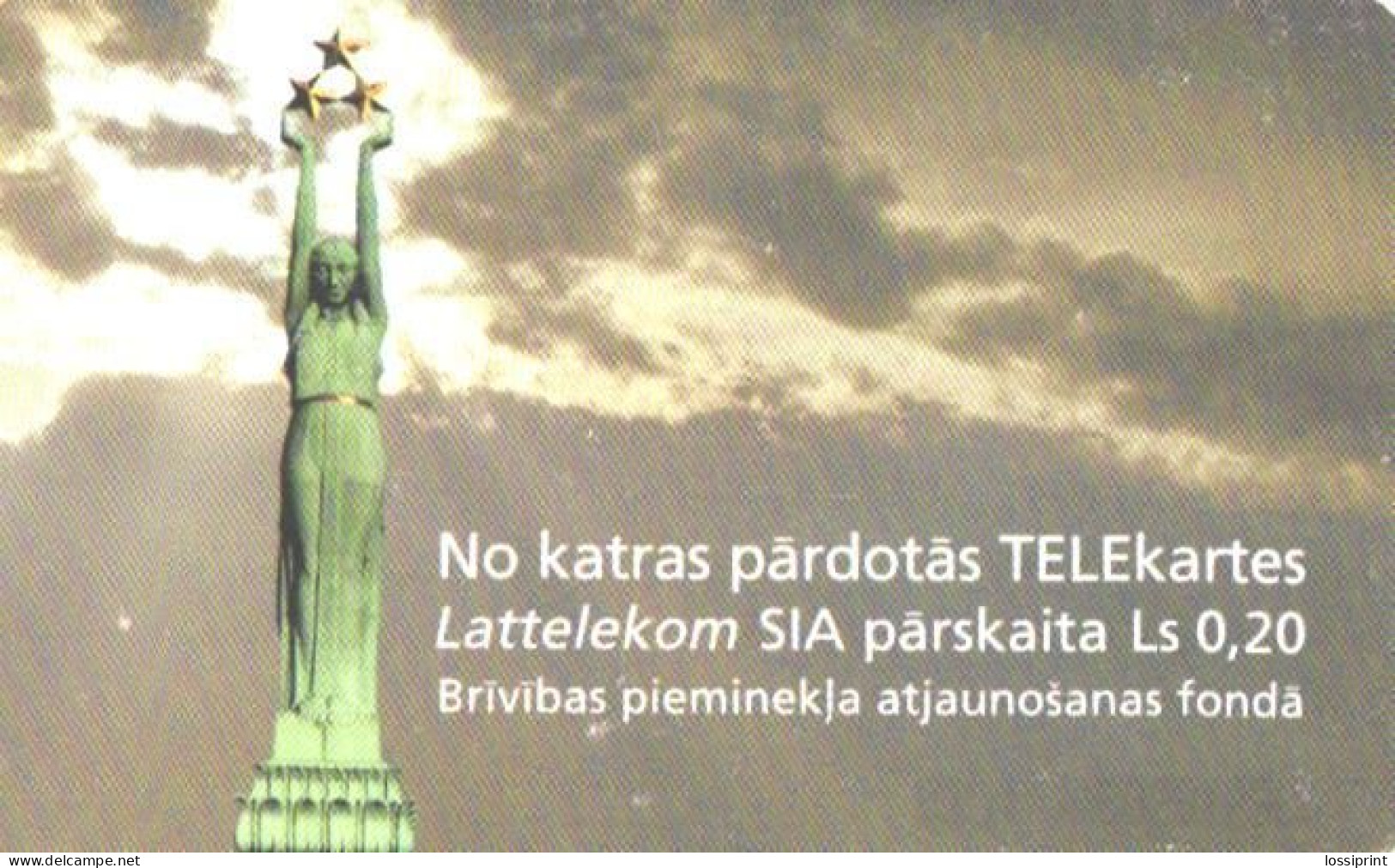Latvia:Used Phonecard, Lattelekom, 3 Lati, Advertising, 2000 - Lettland