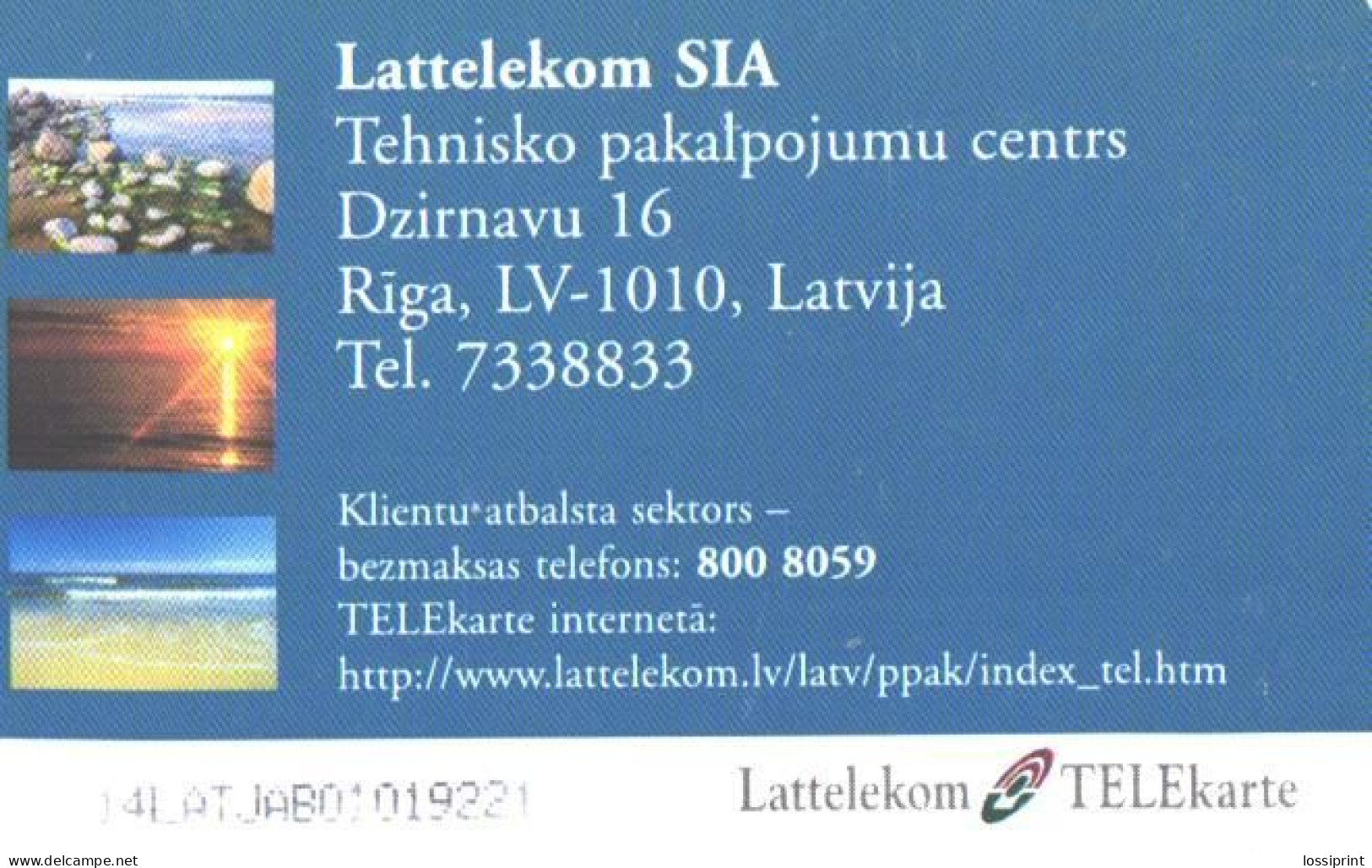 Latvia:Used Phonecard, Lattelekom, 2 Lati, Lattelekom SIA, 1999 - Lettonia