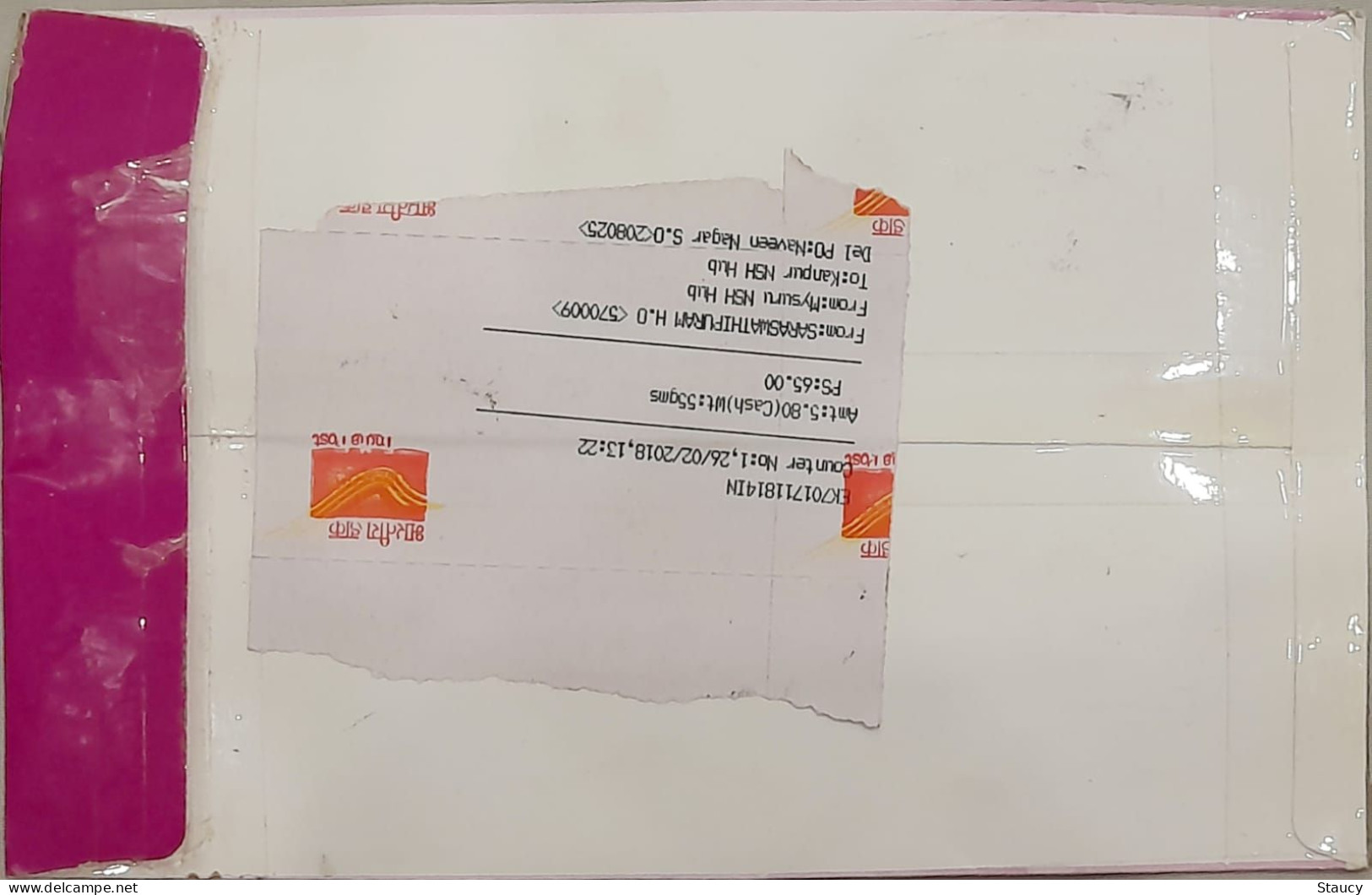 INDIA 2018 9 Stamps  Franked On Registered Speed Post Cover As Per Scan - Storia Postale