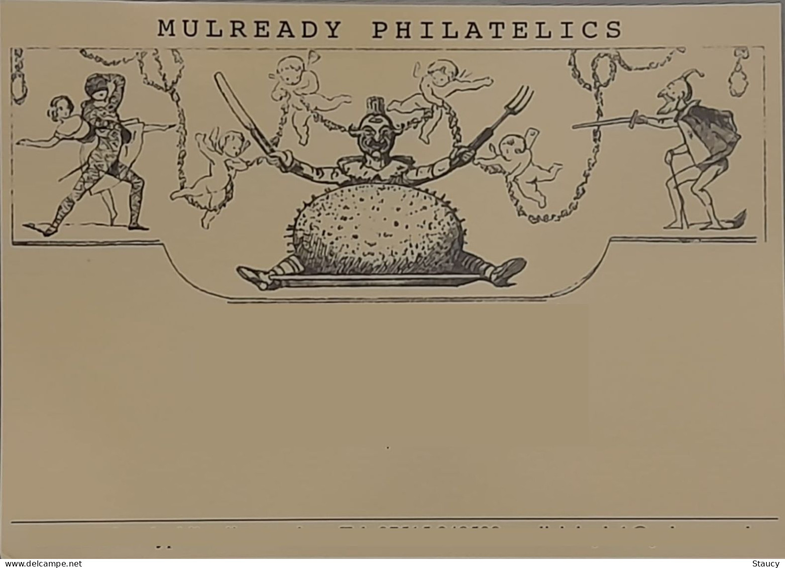 GB Great Britain MULREADY Message Card Used Message Hidden As Per Scan - 1840 Mulready Envelopes & Lettersheets