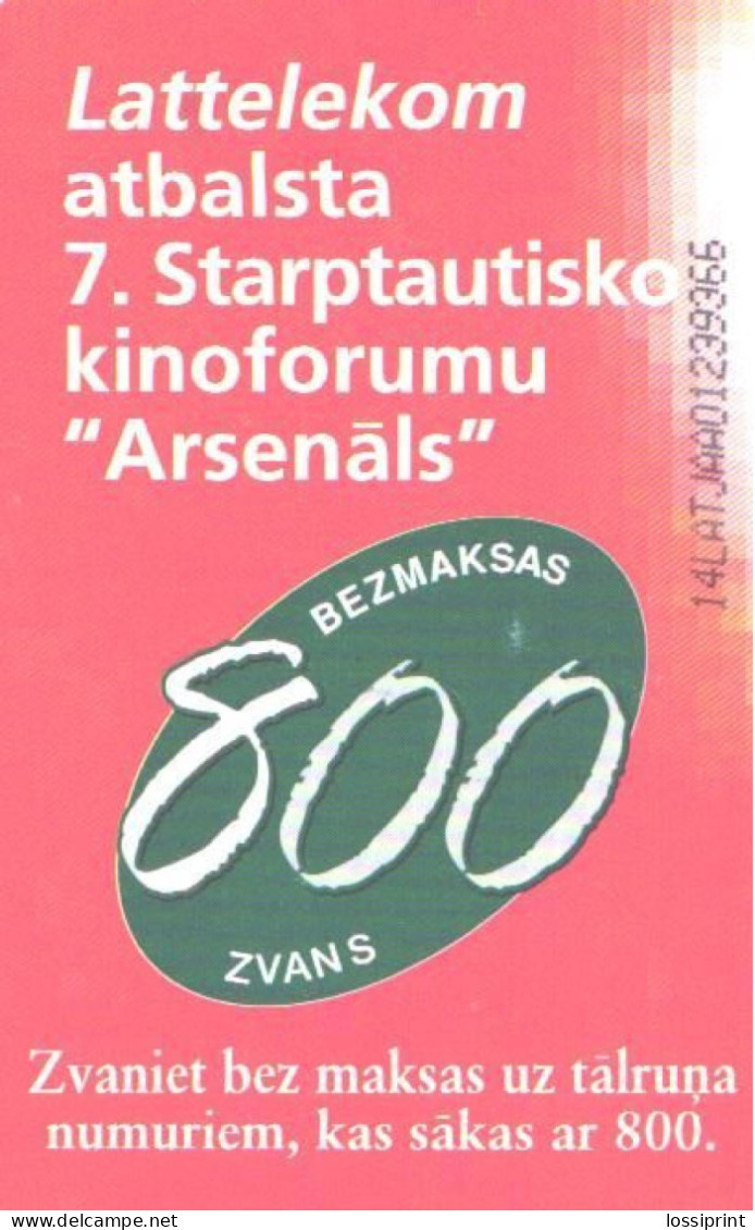Latvia:Used Phonecard, Lattelekom, 2 Lati, Arsenalt, Riga 1998 - Letland
