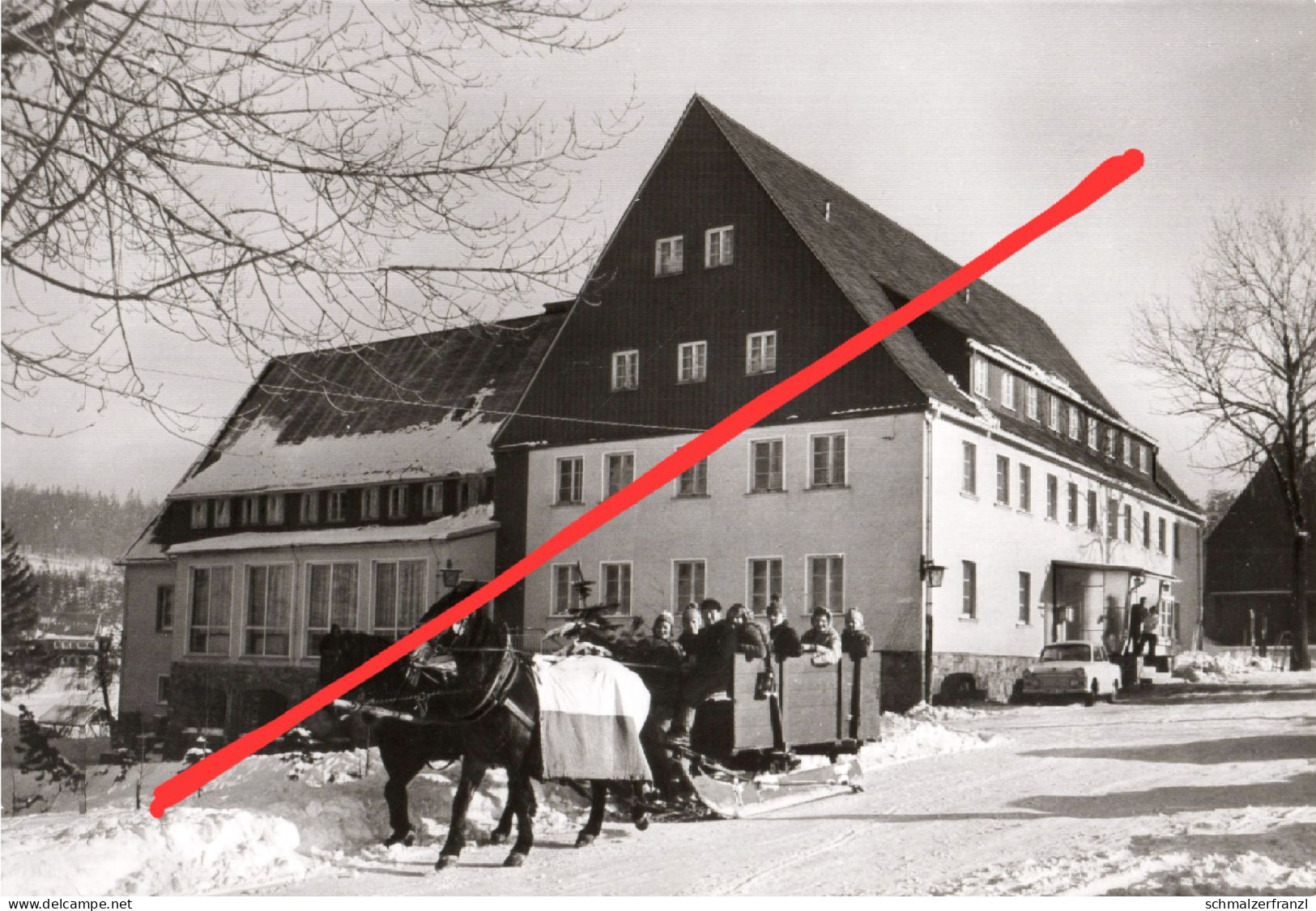 AK Holzhau FDGB Ferienheim Fortschritt Hermsdorf Neuhermsdorf Nassau Rechenberg Bienenmühle Moldau Winter Erzgebirge DDR - Holzhau