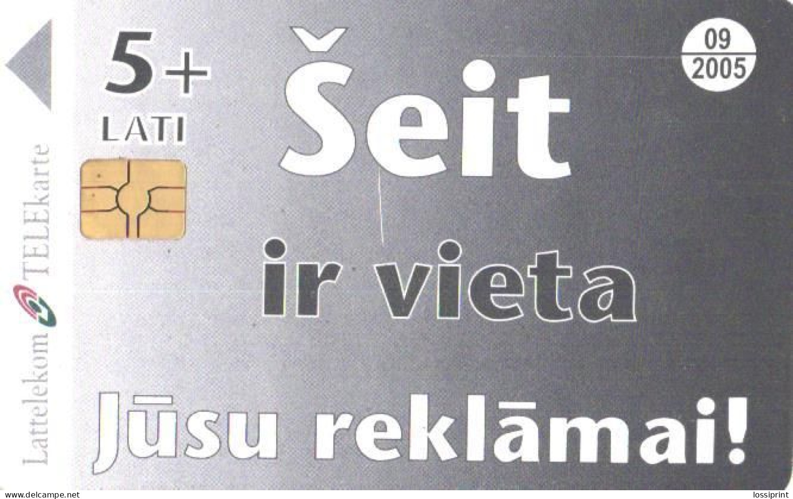 Latvia:Used Phonecard, Lattelekom, 5+ Lati, Advertising, 2005 - Latvia