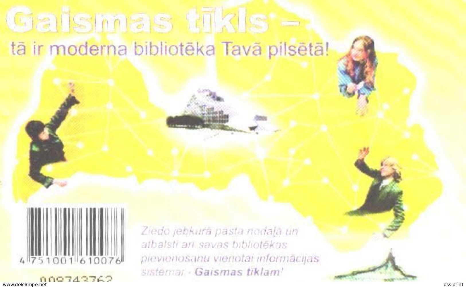 Latvia:Used Phonecard, Lattelekom, 2 Lati, Www.gaisma.lv, 2005 - Letonia
