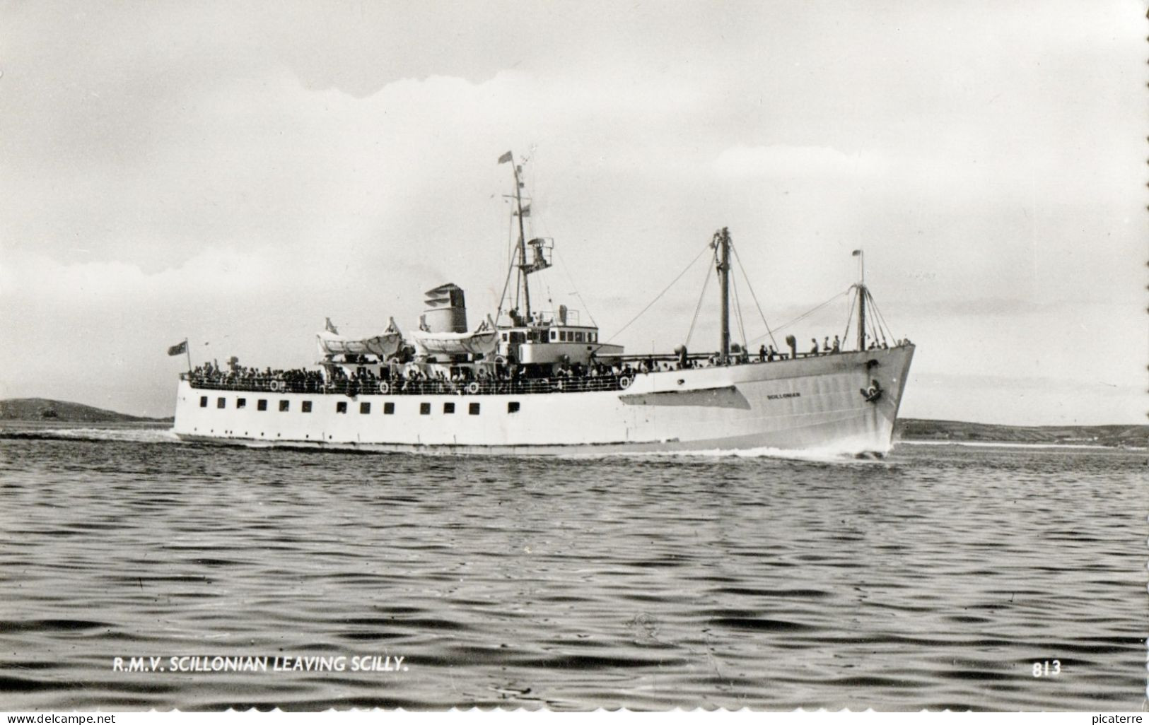 R.M.V Scillonian Leaving Scilly (Scillonian II Operated From 1956-1977-between Penzance & Scilly)-103 James Gibson - Scilly Isles