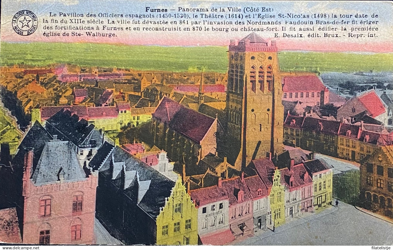 Veurne. Panorama Ingekleurd - Veurne