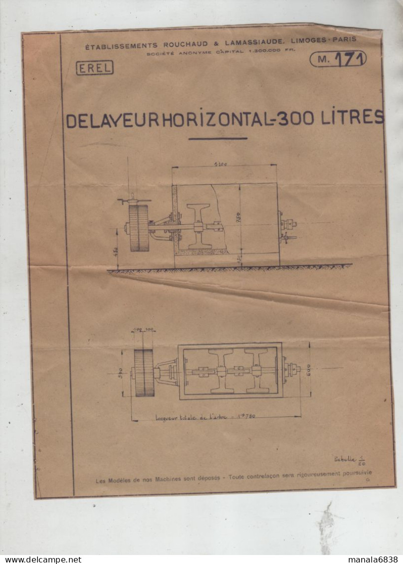 Rouchaud Lamassiaude Limoges Délayeur Horizontal - Maschinen