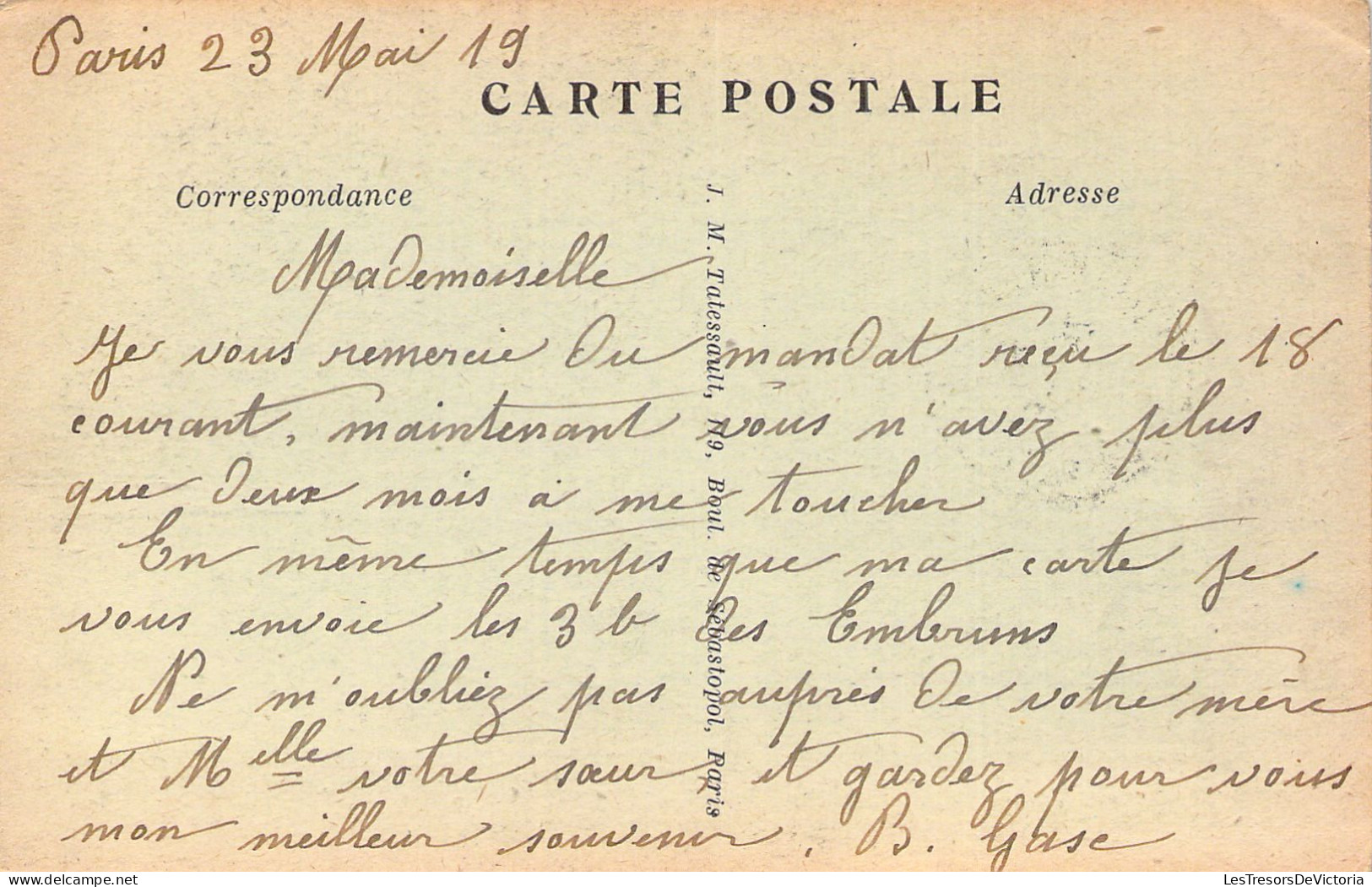 FRANCE - 75 - PARIS - Place De La Bastille - Carte Postale Ancienne - Autres Monuments, édifices