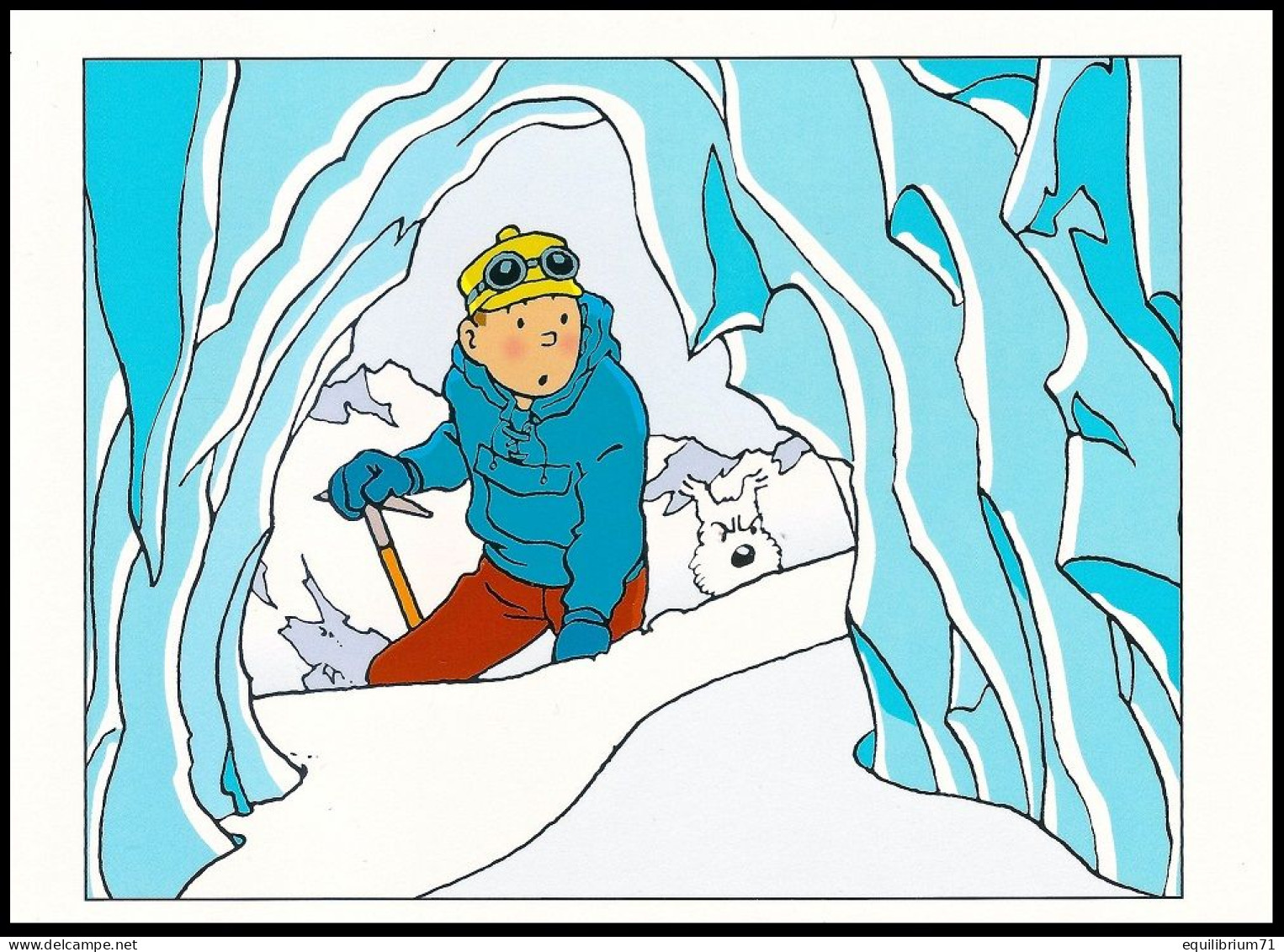 Carte Postale / Postkaart** - Milou / Bobbie - Haddock - Tintin Au / Kuifje In / Tim In / Tintin In - Tibet - Philabédés (comics)