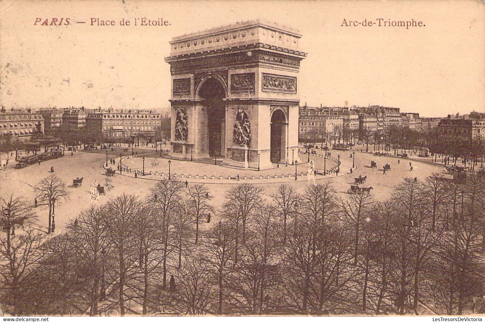 FRANCE - 75 - PARIS - Arc De Triomphe - Place De L'étoile - Carte Postale Ancienne - Autres Monuments, édifices