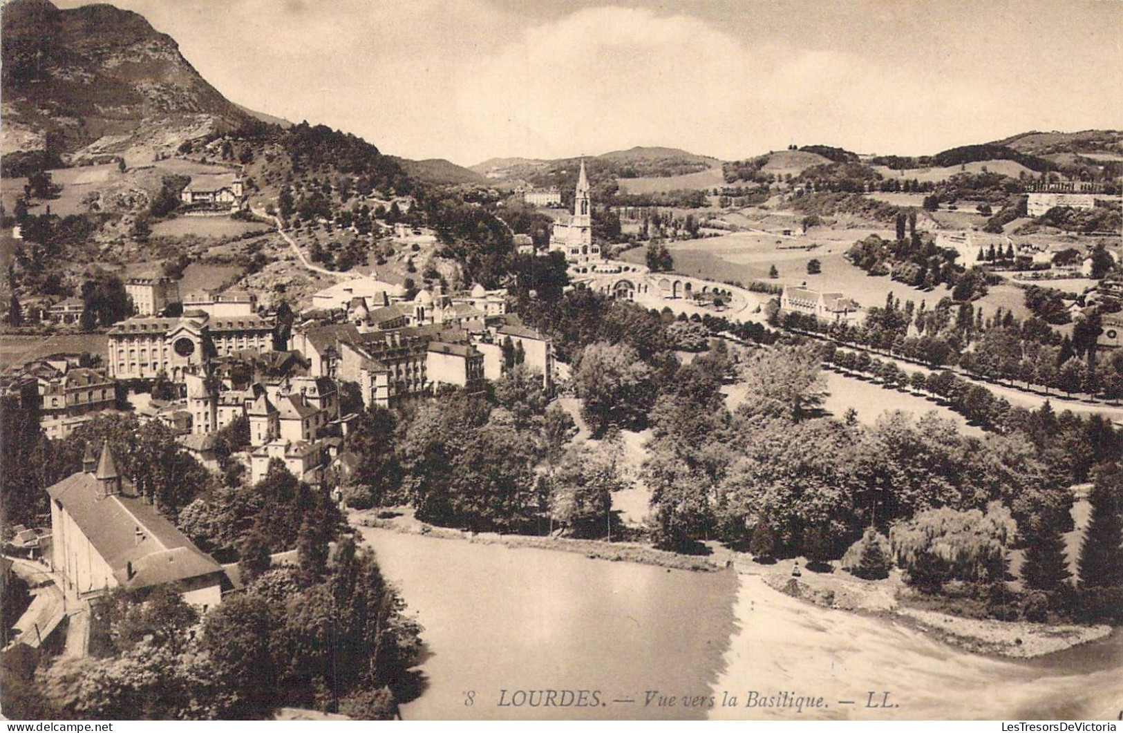 FRANCE - 65 - Lourdes - Vue Vers La Basilique - Carte Postale Ancienne - Lourdes