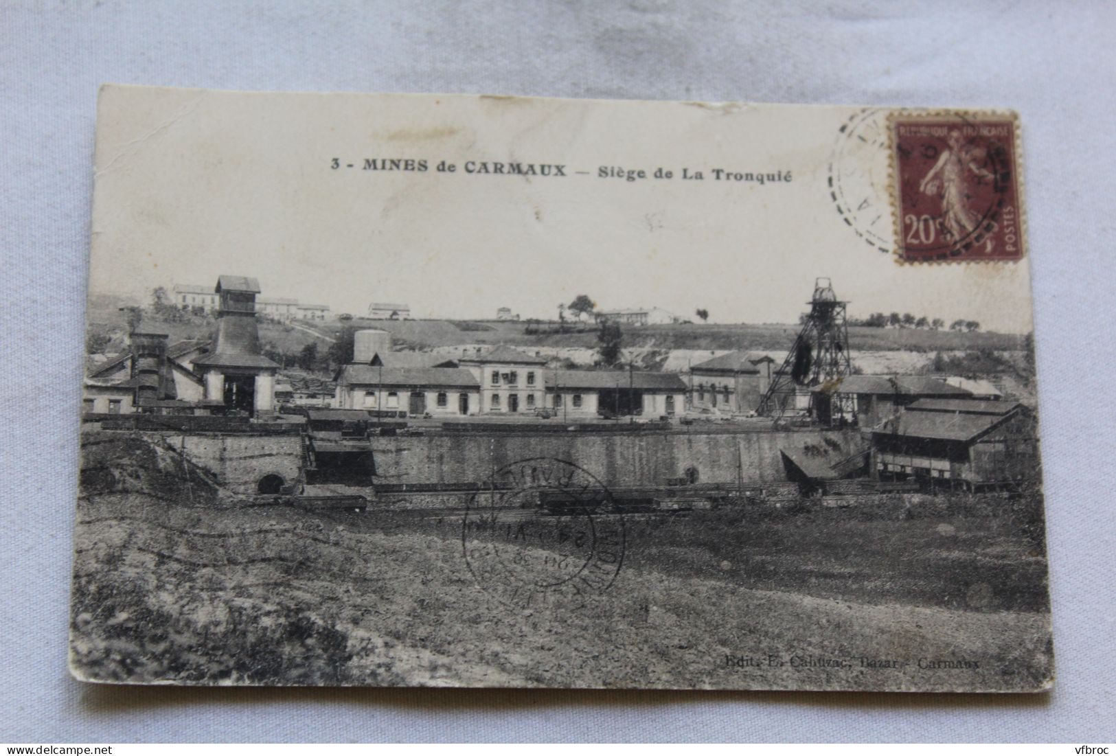 Cpa 1921, Mines De Carmaux, Siège De La Tronquiè, Tarn 81 - Carmaux