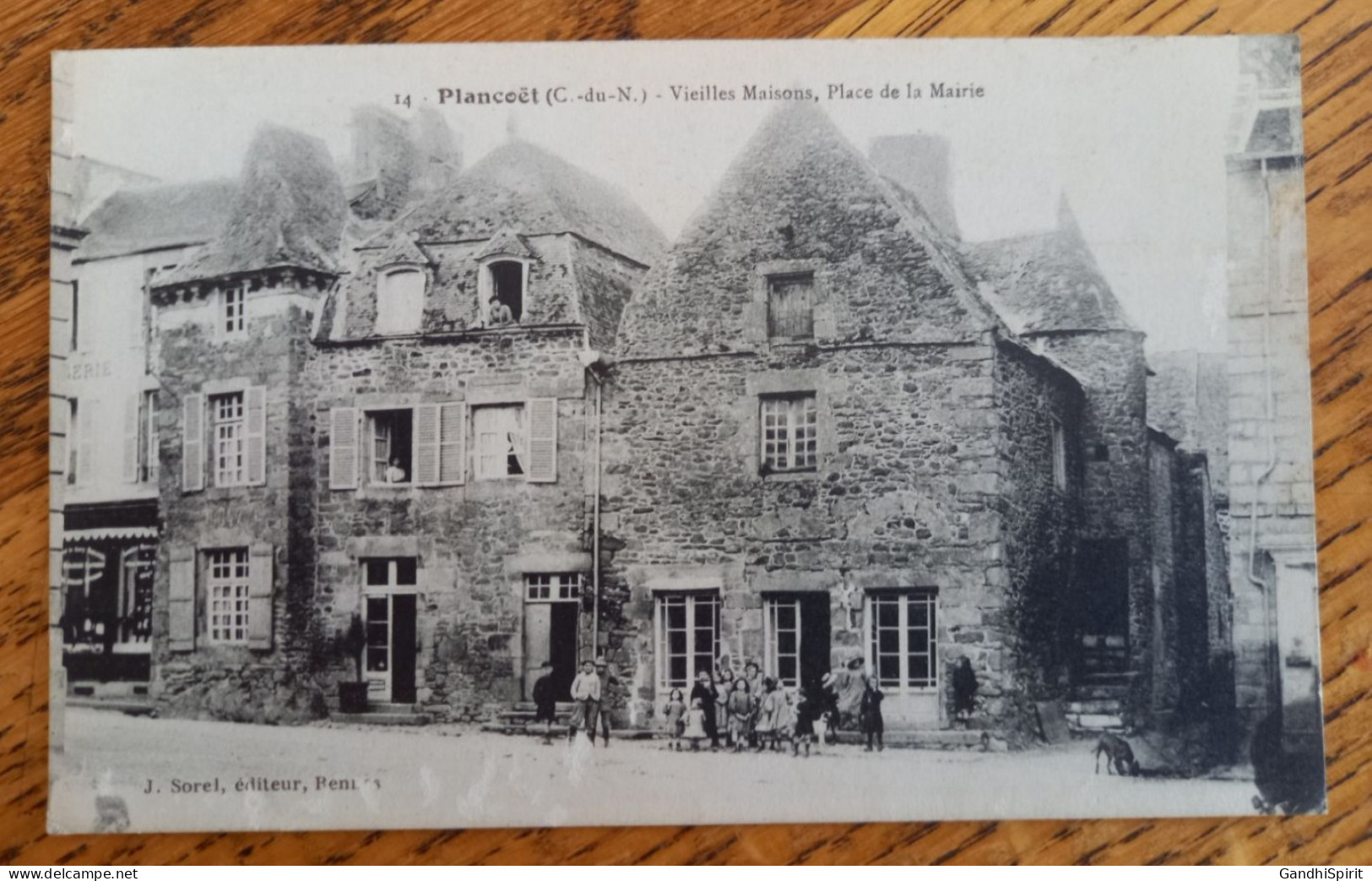 Plancoet - Vieilles Maisons, Place De La Mairie - Cachet Militaire Hopital Complémentaire Créhen N°16 - Plancoët