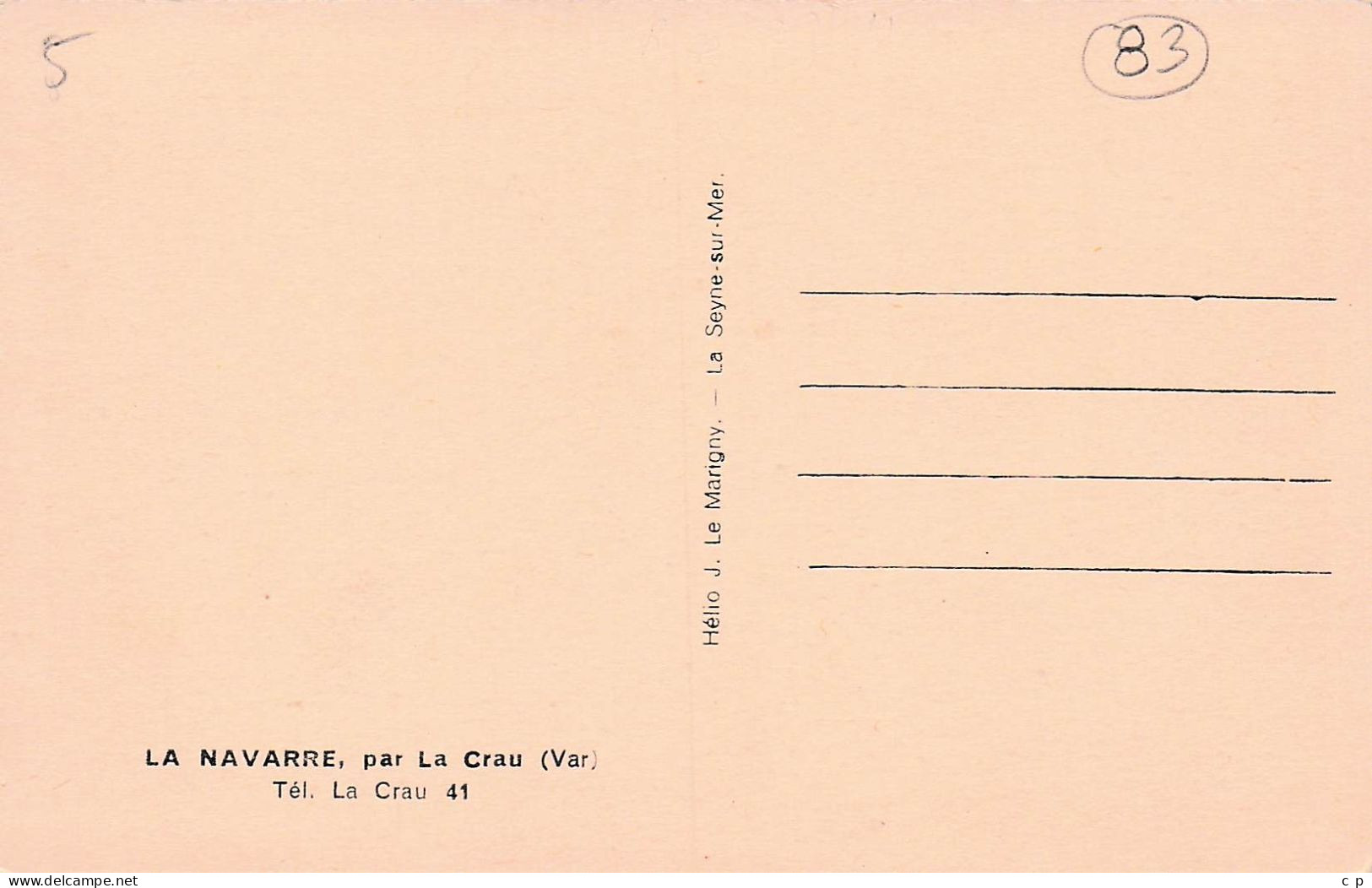 La Crau- La Navarre  En 1938 - Annees Des Noces De Diamant -  CPA °J - La Crau