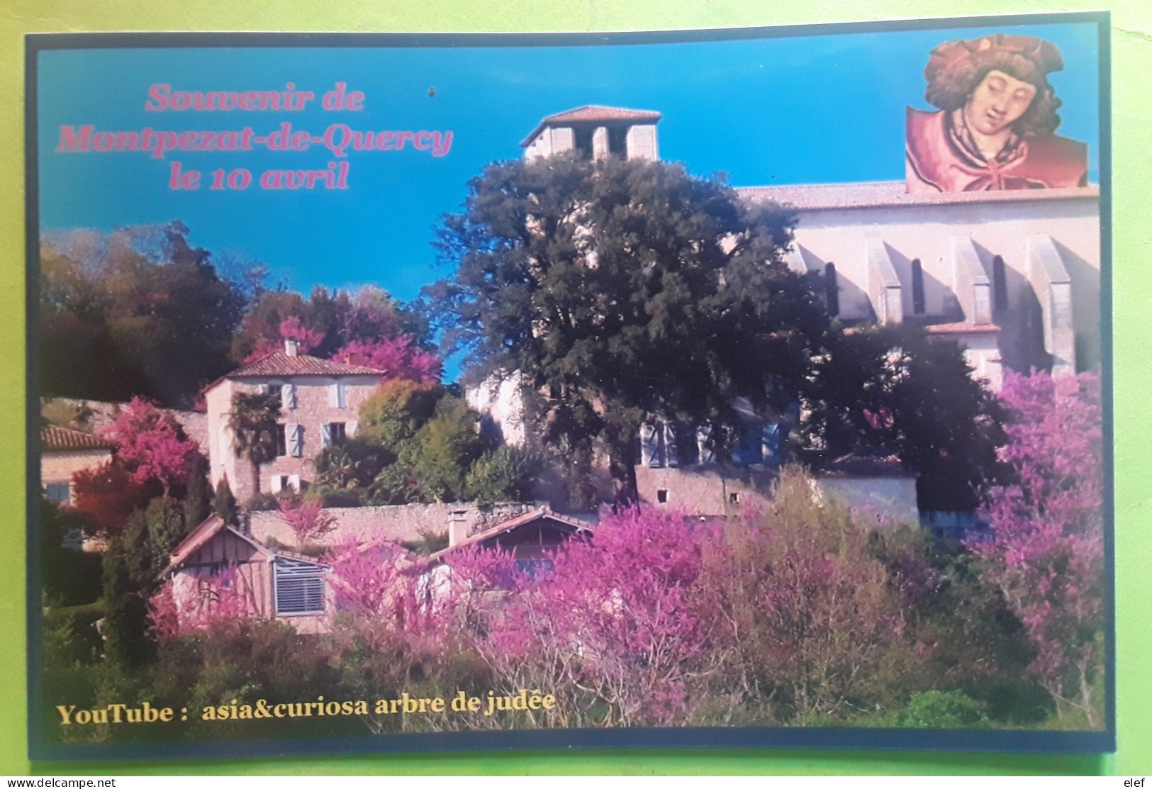 MONTPEZAT DE QUERCY, Tarn Et Garonne, Souvenir  Vue Générale,  Eglise, Arbre De Judée,  TB - Montpezat De Quercy