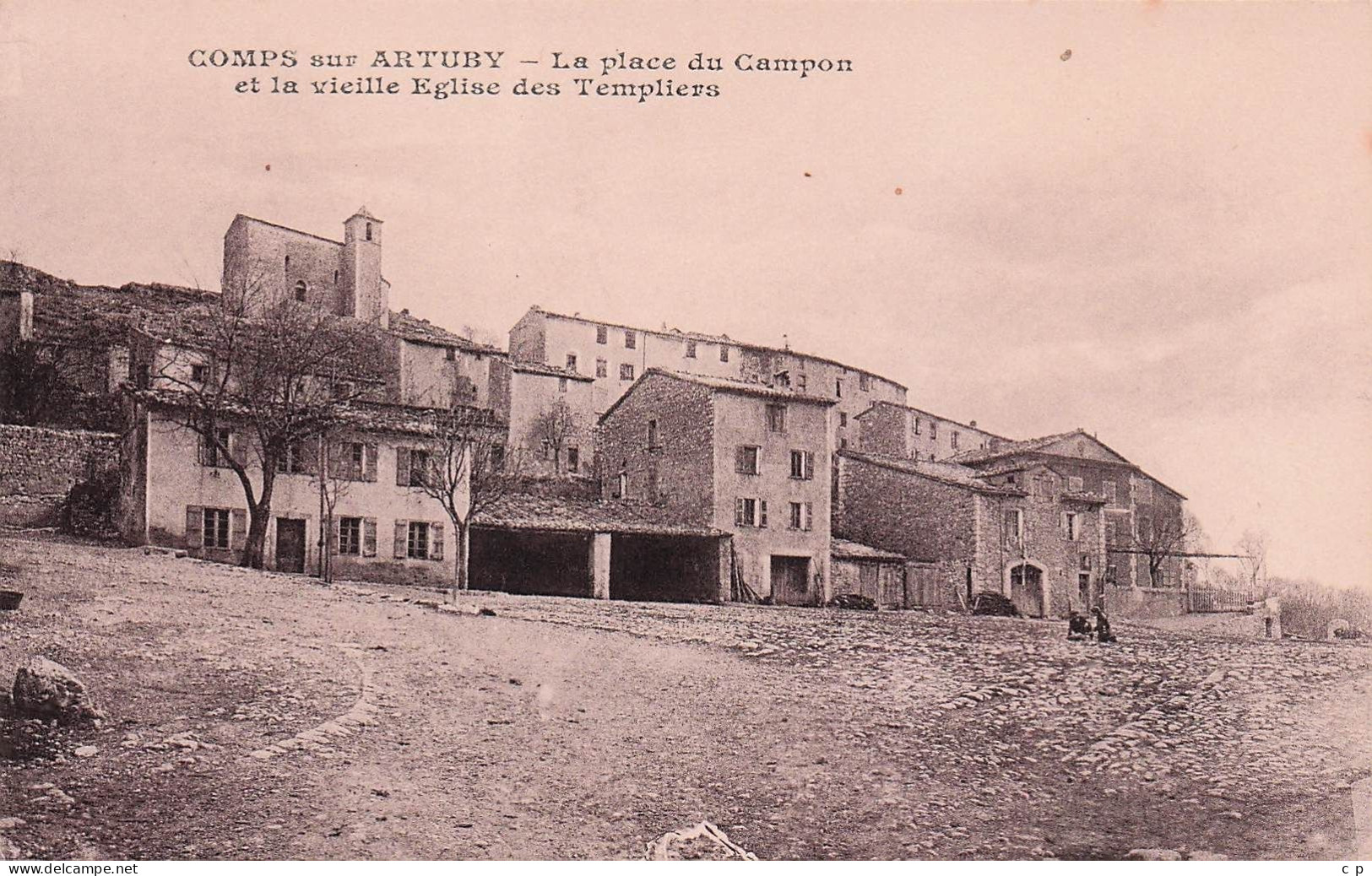 Comps Sur Artuby - La Place Du Campon    -  CPA °J - Comps-sur-Artuby