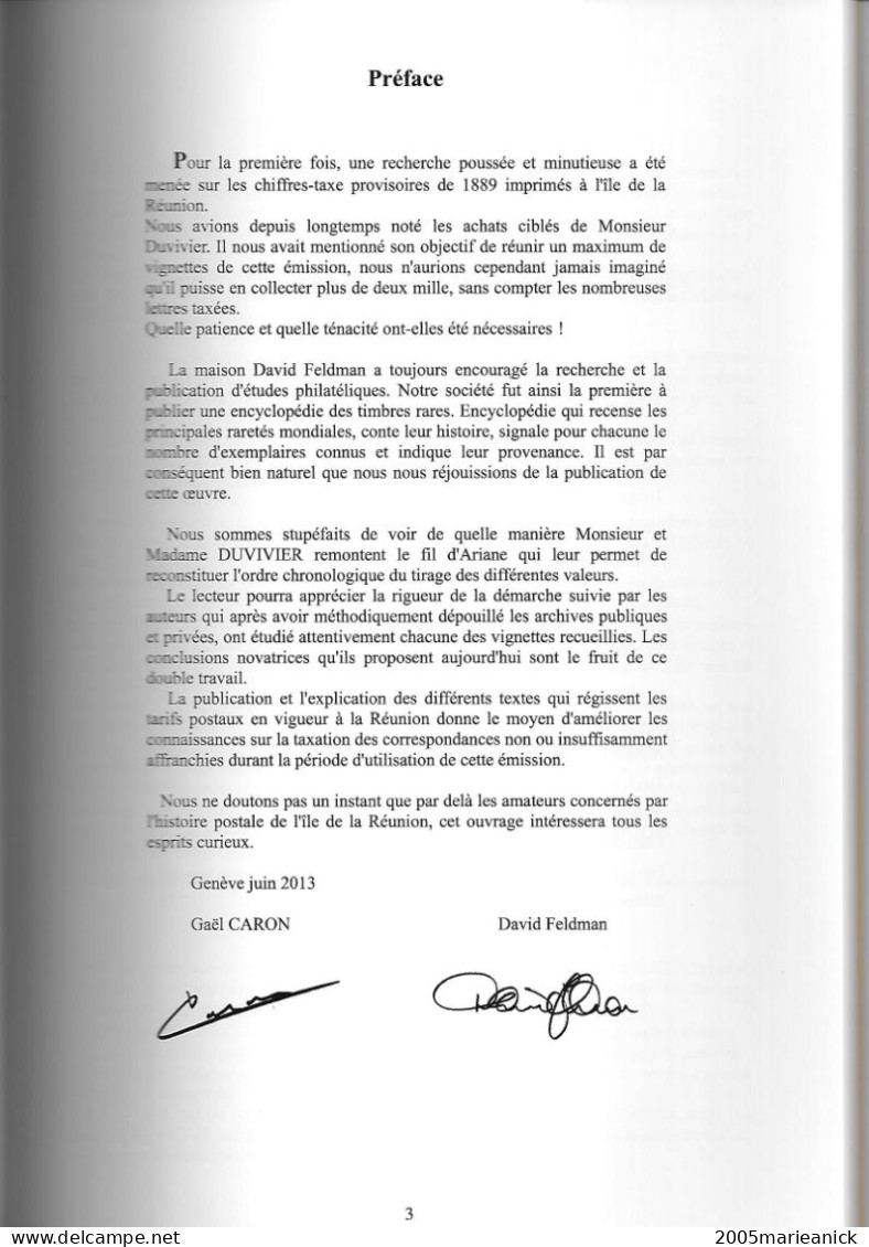 ILE DE LA RÉUNION Tome III. 1889 - LES CHIFFRES-TAXE PROVISOIRES 112 Pages Abondamment Illustrées En Couleur - Altri & Non Classificati