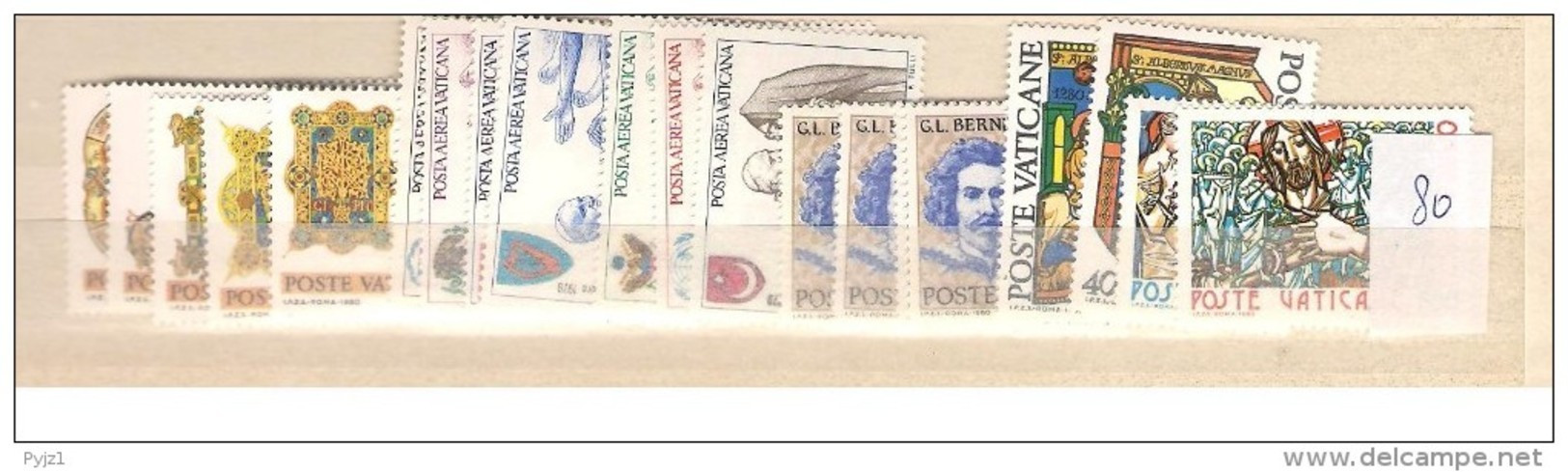 1980 MNH Vaticano, Vatikanstaat, Year Collection, Postfris** - Ganze Jahrgänge