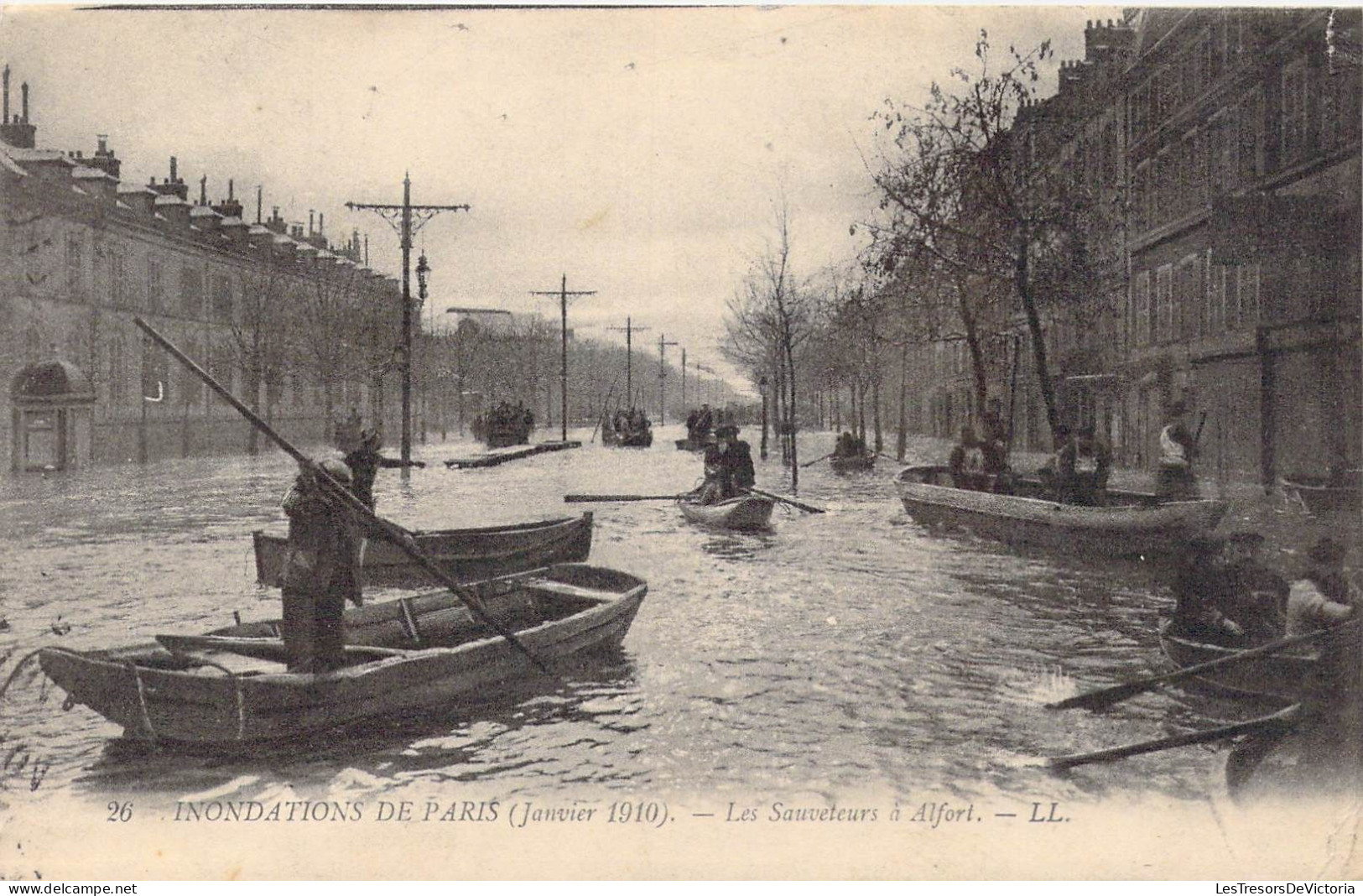 FRANCE - 75 - Paris - Inondations De Paris ( Janvier 1910 ) Les Sauveteurs à Alfort - Carte Postale Ancienne - De Overstroming Van 1910