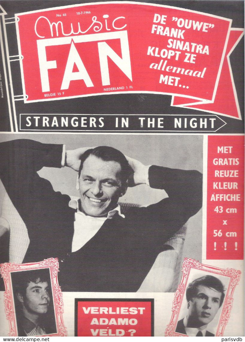 MUSIC-FAN  NR 65 VAN 10 - 7 - 1966  - FRANK SINATRA -. NEDERLANDS  (MF 65 ) - Autres & Non Classés