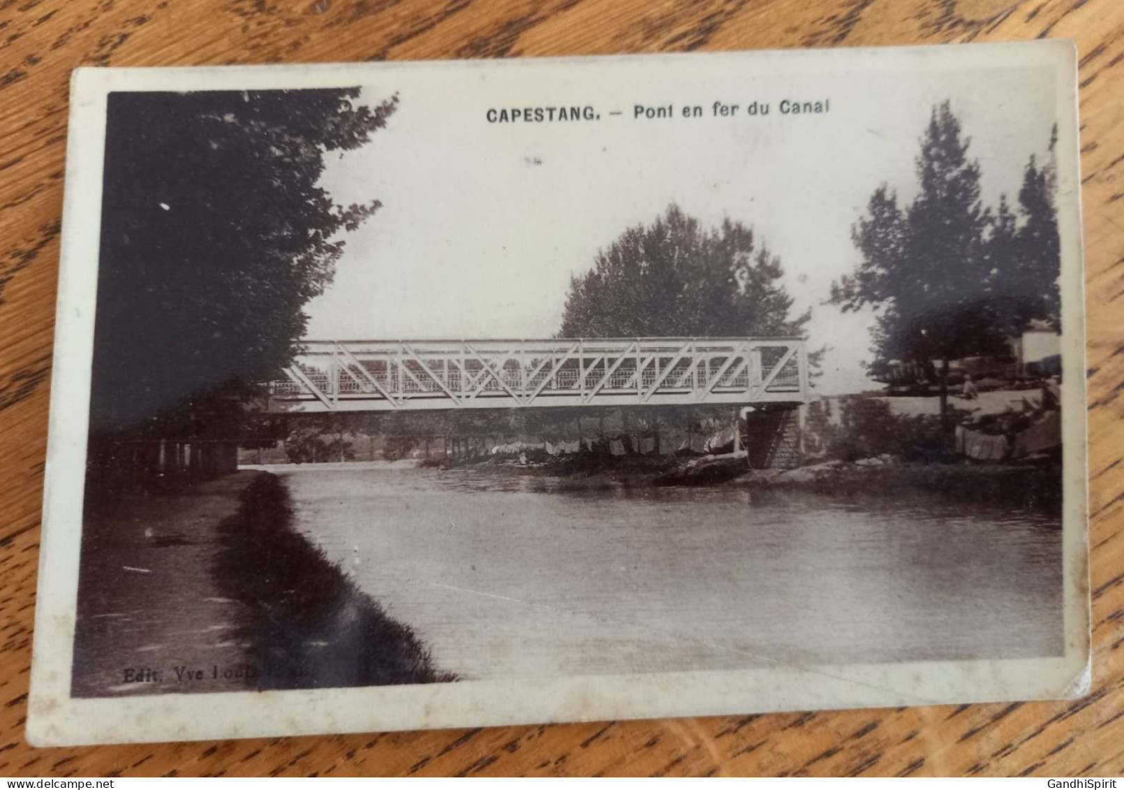 Capestang - Pont En Fer Du Canal - Carte Glacée - Capestang