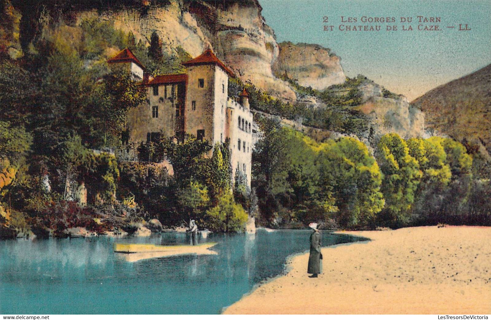 FRANCE - 48 - Gorges Du Tarn Et Château De La Caze - Carte Postale Ancienne - Gorges Du Tarn