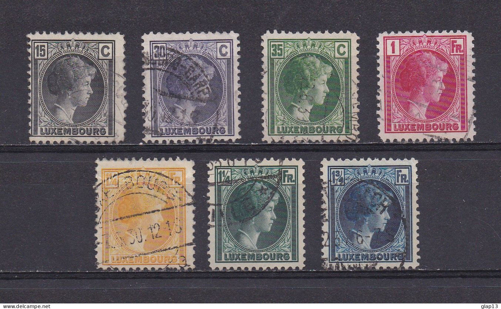 LUXEMBOURG 1931 TIMBRE N°219/25 OBLITERE CHARLOTTE - 1926-39 Charlotte Right-hand Side