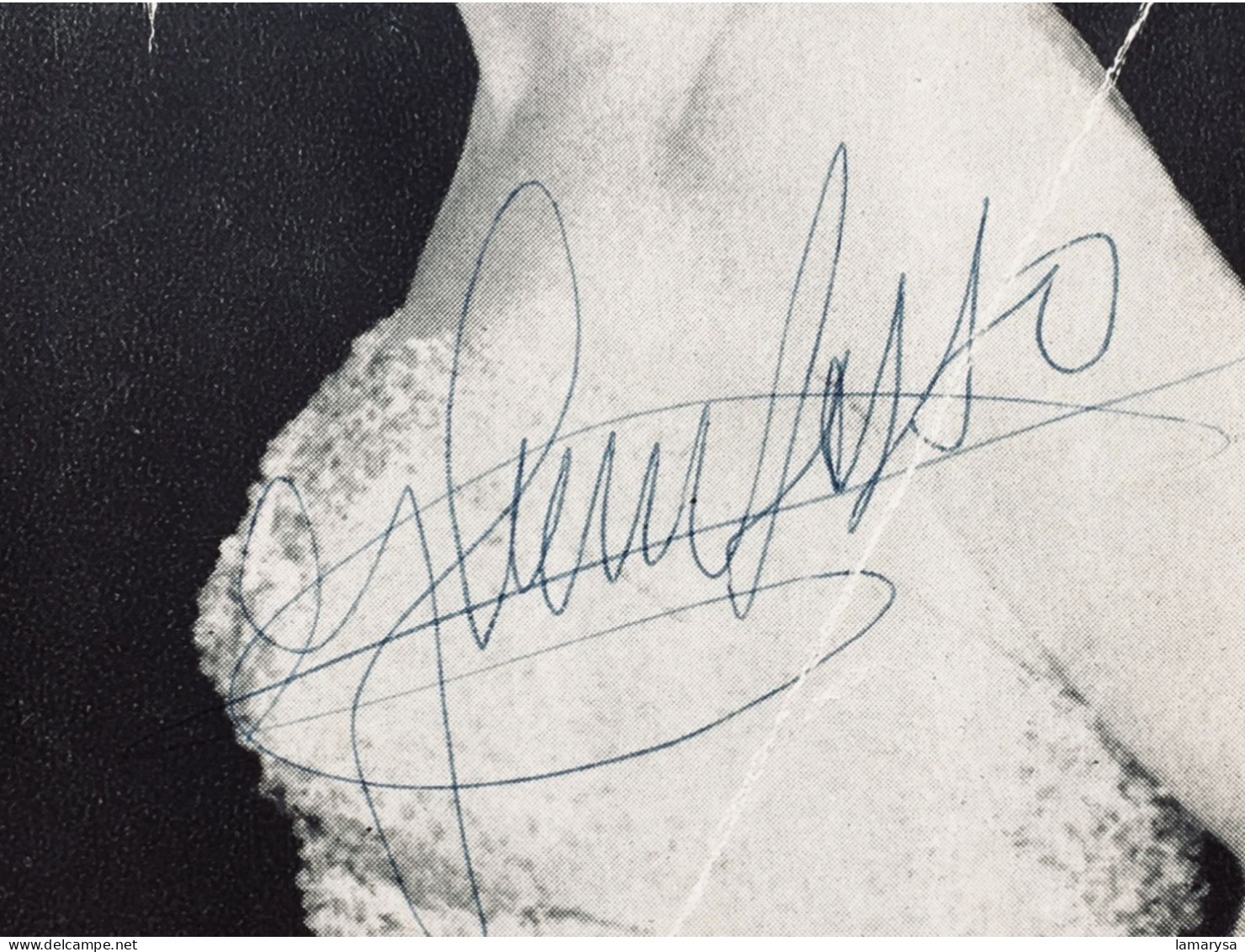 Gloria Lasso Véritable Dédicace Autographe Sur Support  Au Stylo Bille Sur Photo Reproduction-Chanteuse... - Fotos Dedicadas