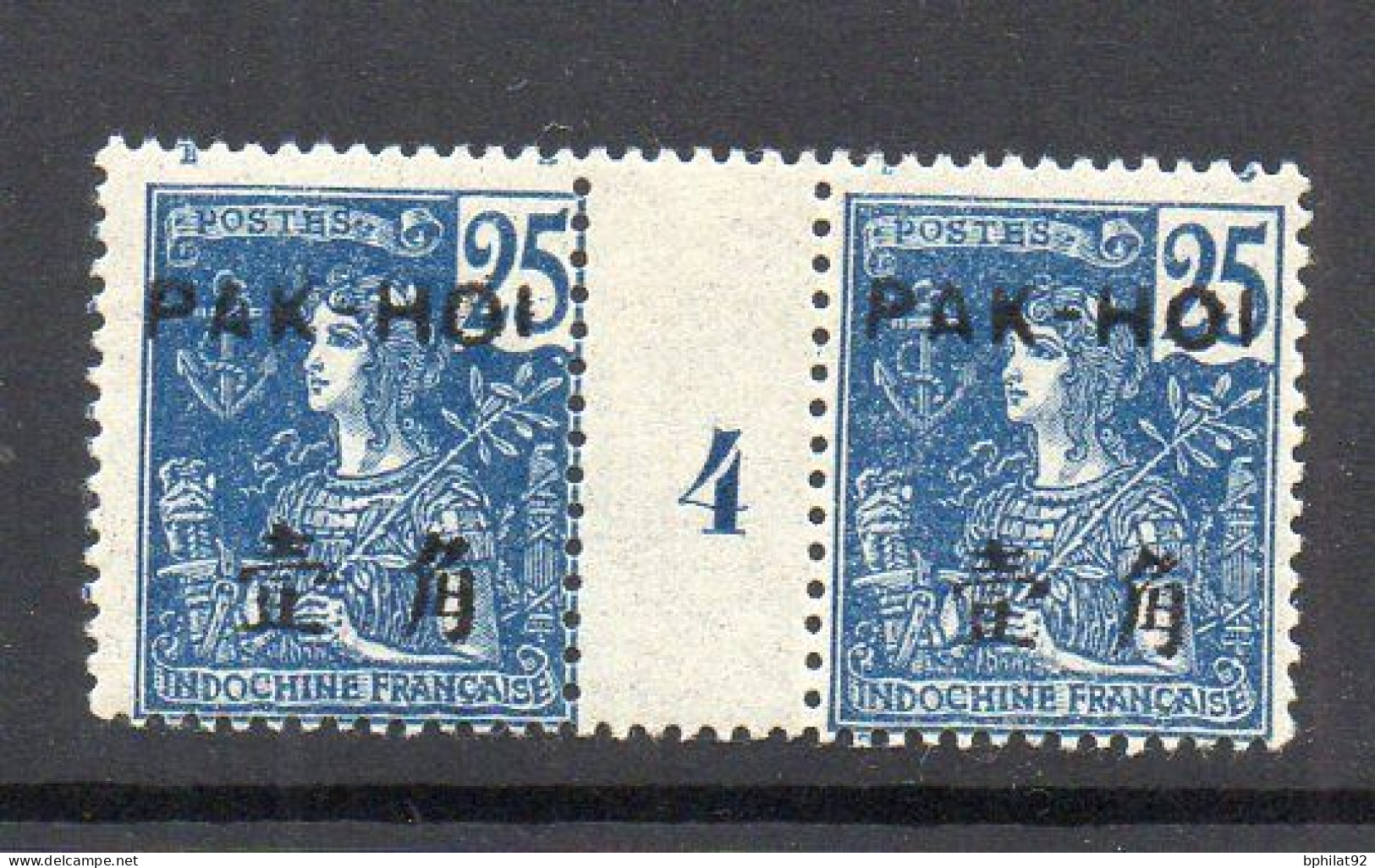 !!! PAKHOI, PAIRE DU N°24 AVEC MILLESIME 4 NEUVE ** - Unused Stamps