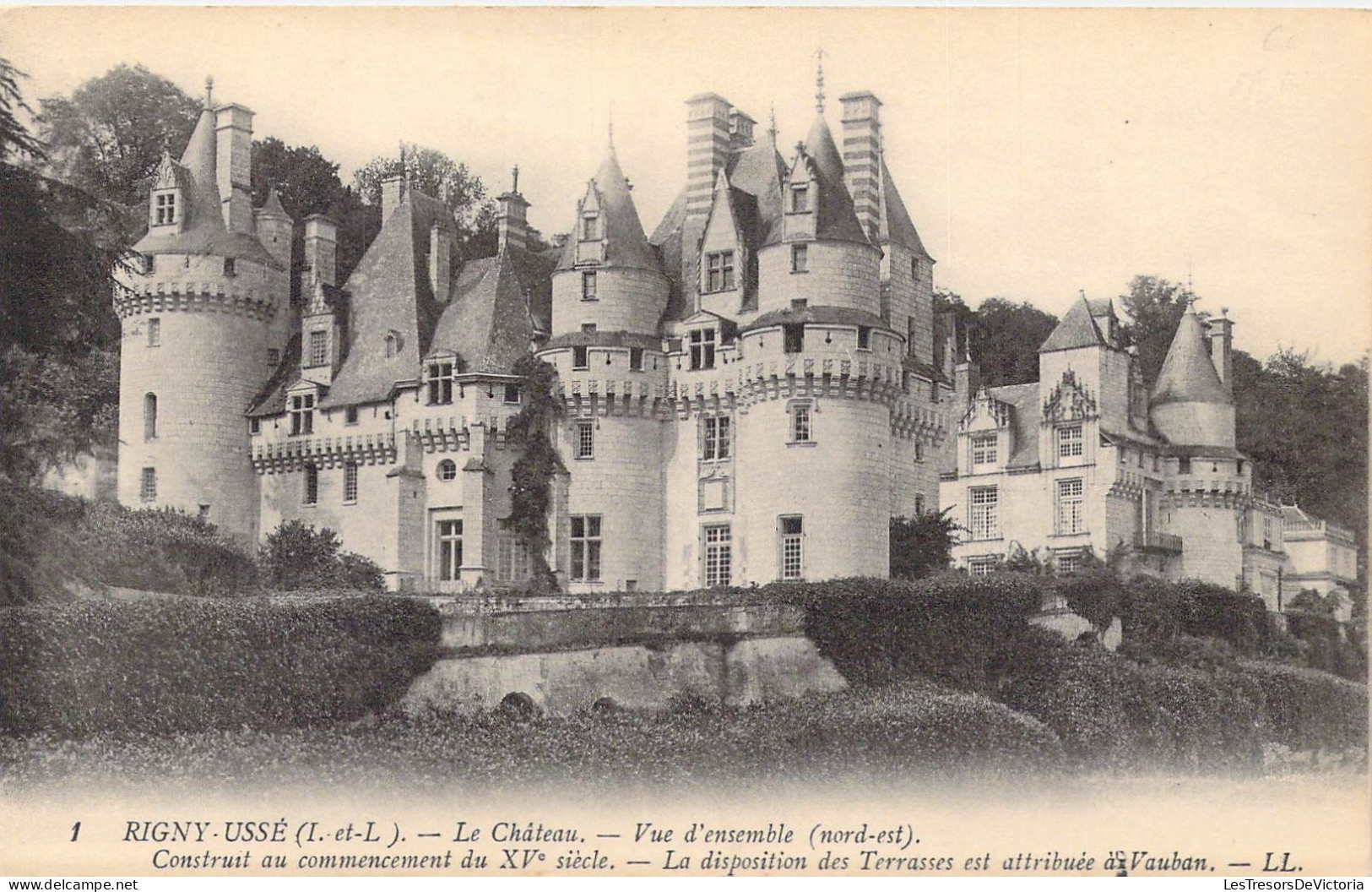 FRANCE - 37 - Rigny Ussé - Le Château - Vue D'ensemble - Carte Postale Ancienne - Other & Unclassified