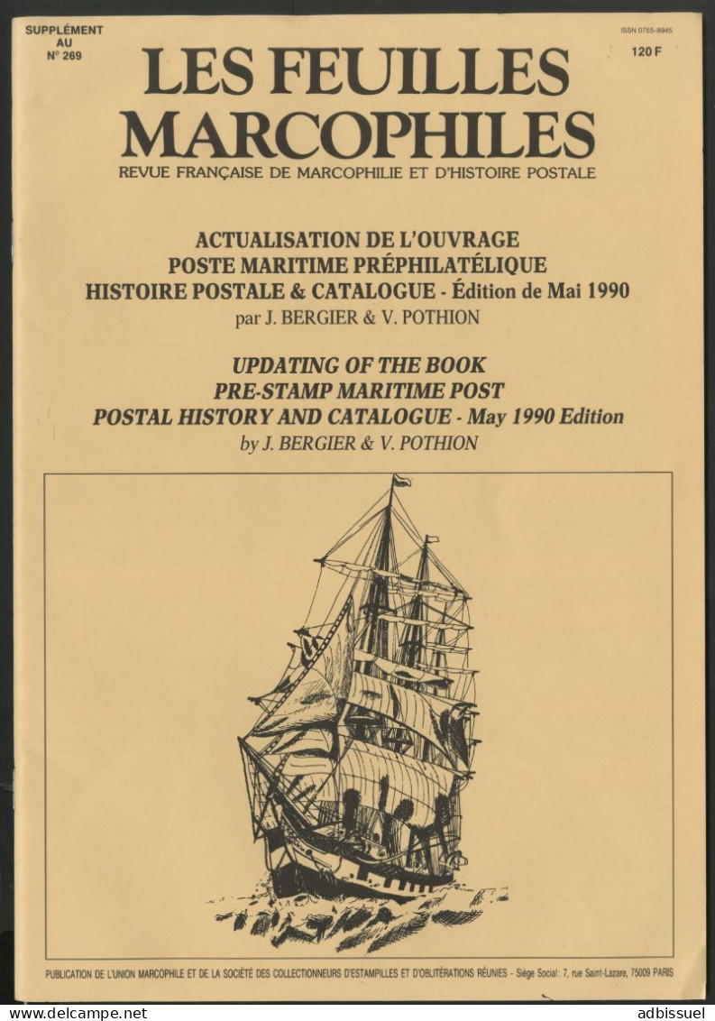 Mr BERGIER L Poste Maritime Au XVIIIème En 3 Fascicules Des Feuilles Marcophiles  Voir Suite - Ship Mail And Maritime History
