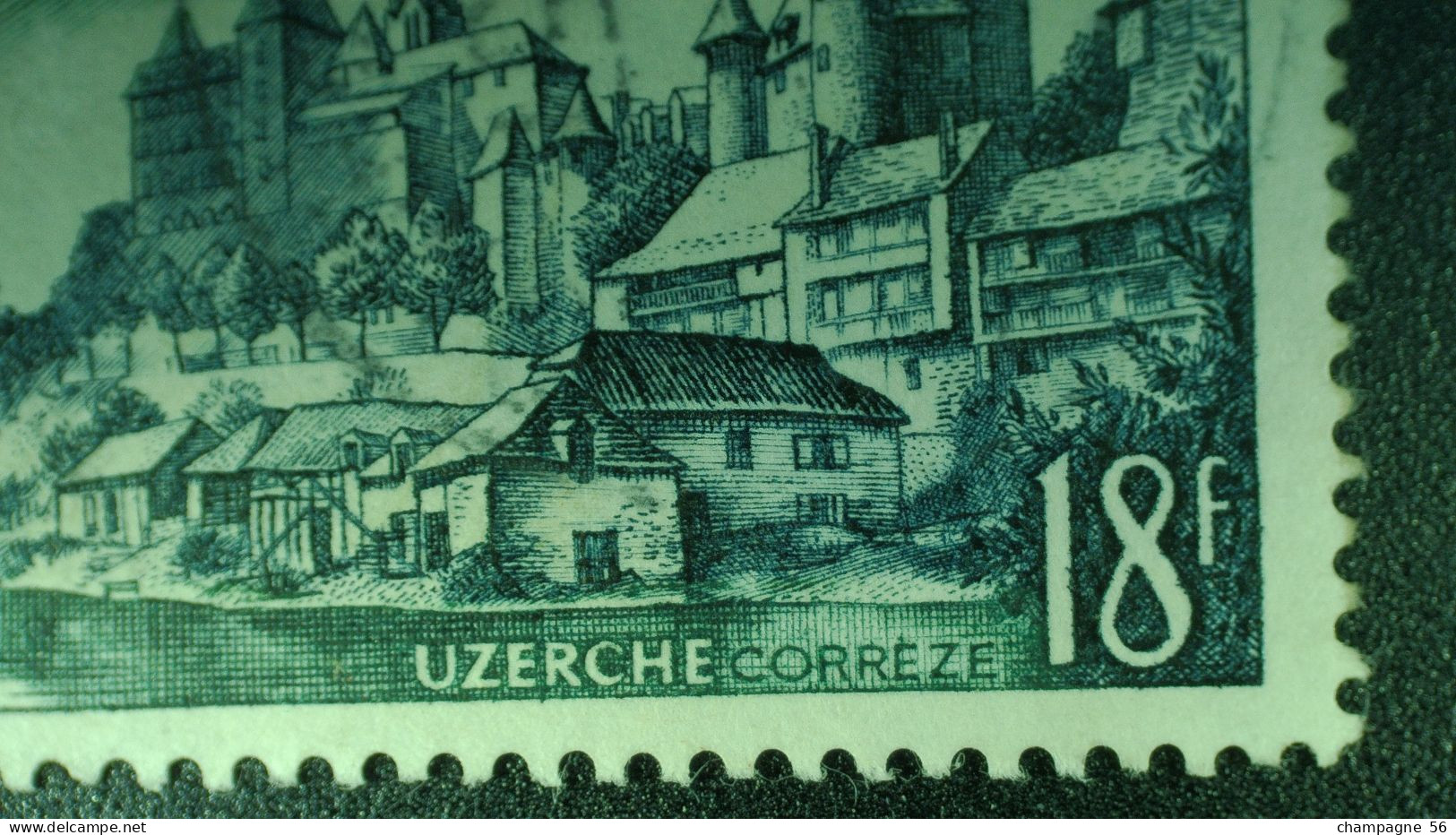 VARIETES SCANNEE 8 FRANCE 1955 N° 1040 UZERCHE OBLITEREE - Oblitérés