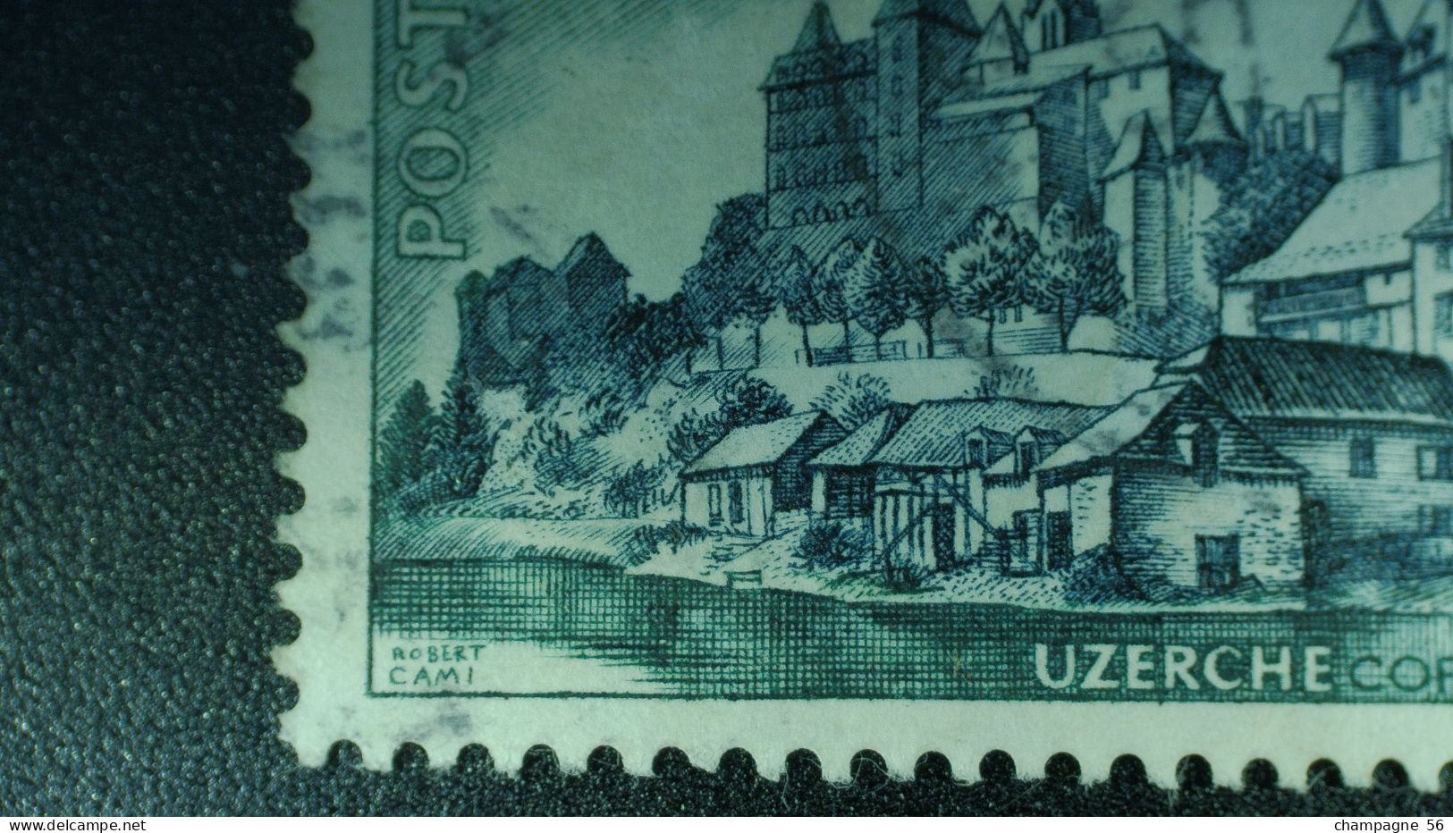 VARIETES SCANNEE 8 FRANCE 1955 N° 1040 UZERCHE OBLITEREE - Usati