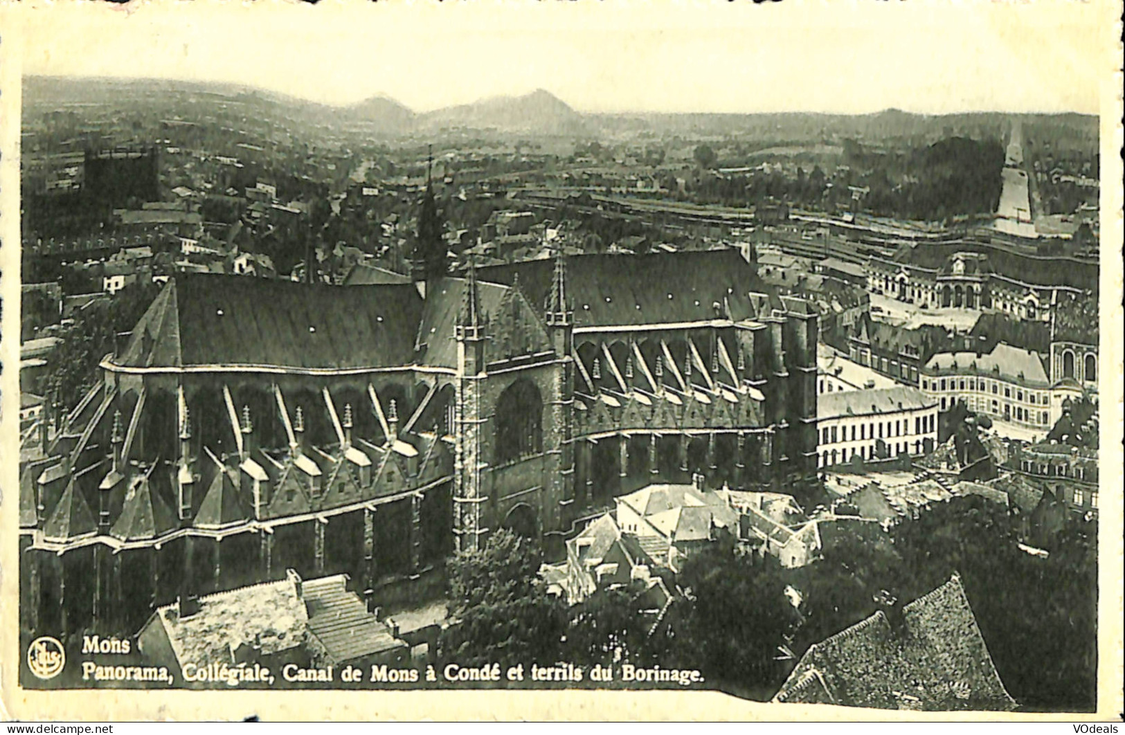 Belgique - Hainaut - Mons - Panorama, Collégiale, Canal De Mons Et Terrils Du Borinage - Mons