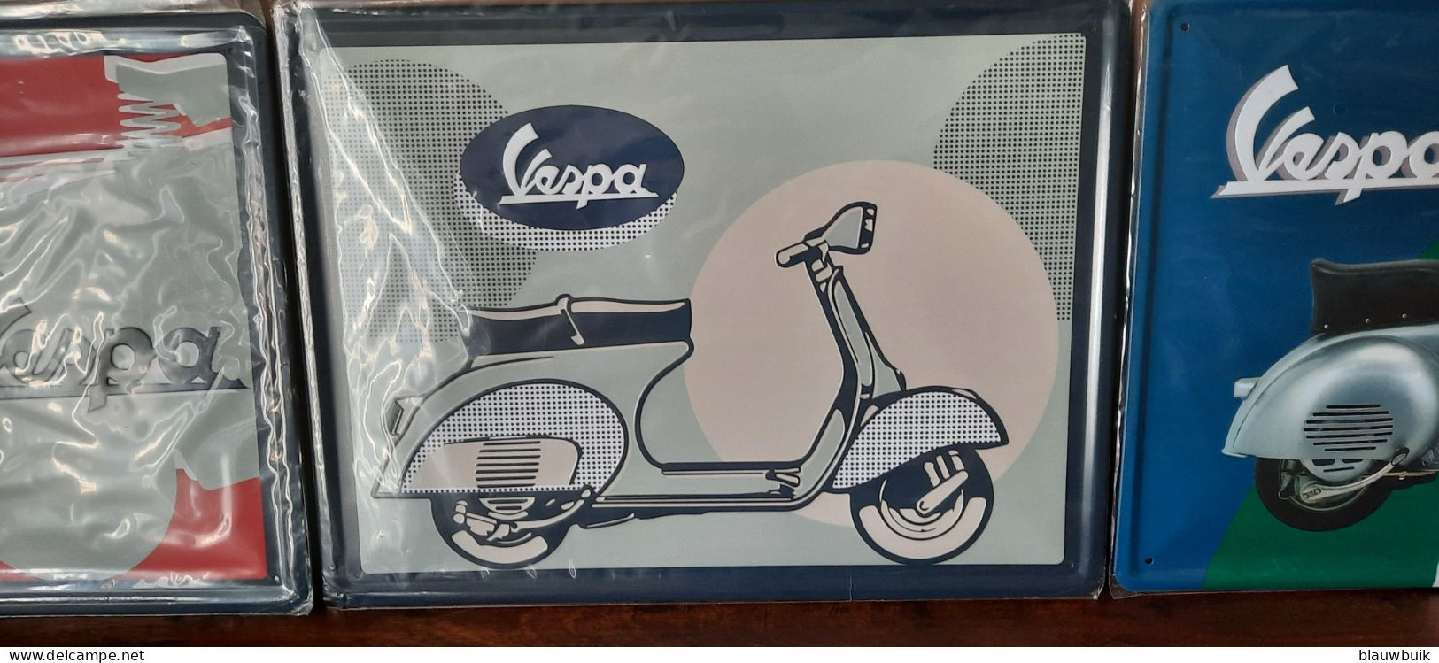 Vespa Metalen Reclamebord - Other & Unclassified