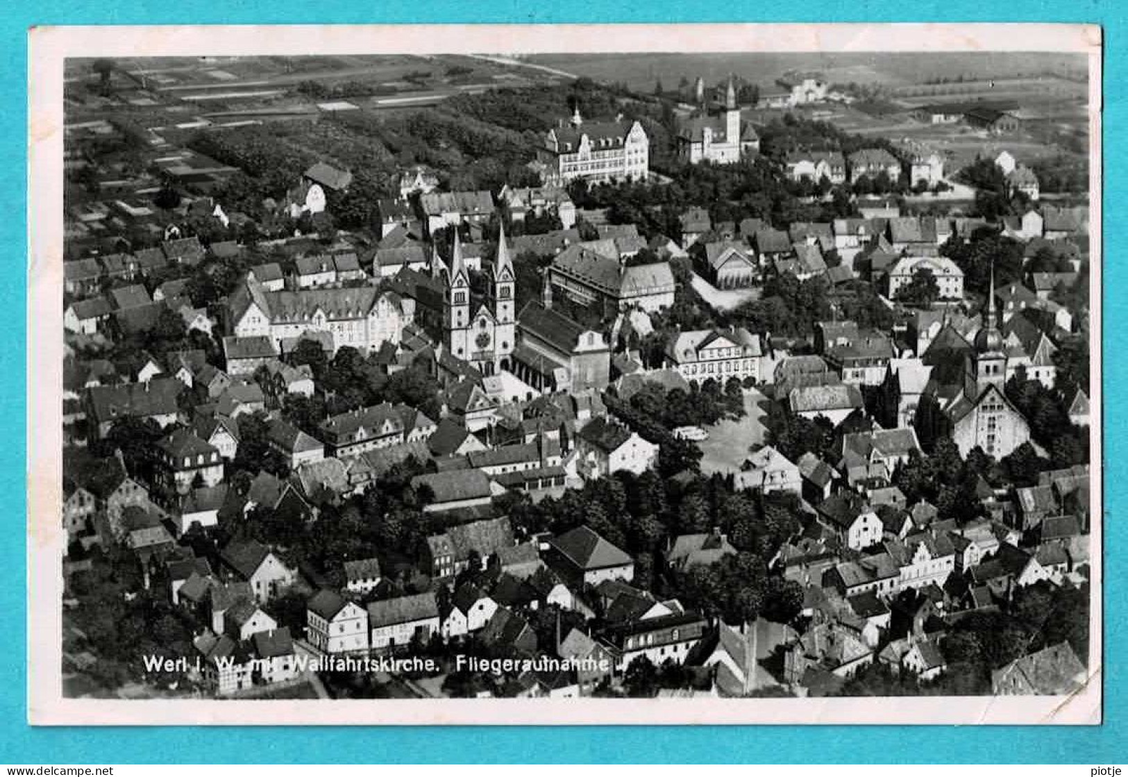 * Werl I. W. (Nordrhein Westfalen - Deutschland) * (Cramers K.G.) Fliegeraufnahme, Panorama, Vue Générale, Kirche - Werl