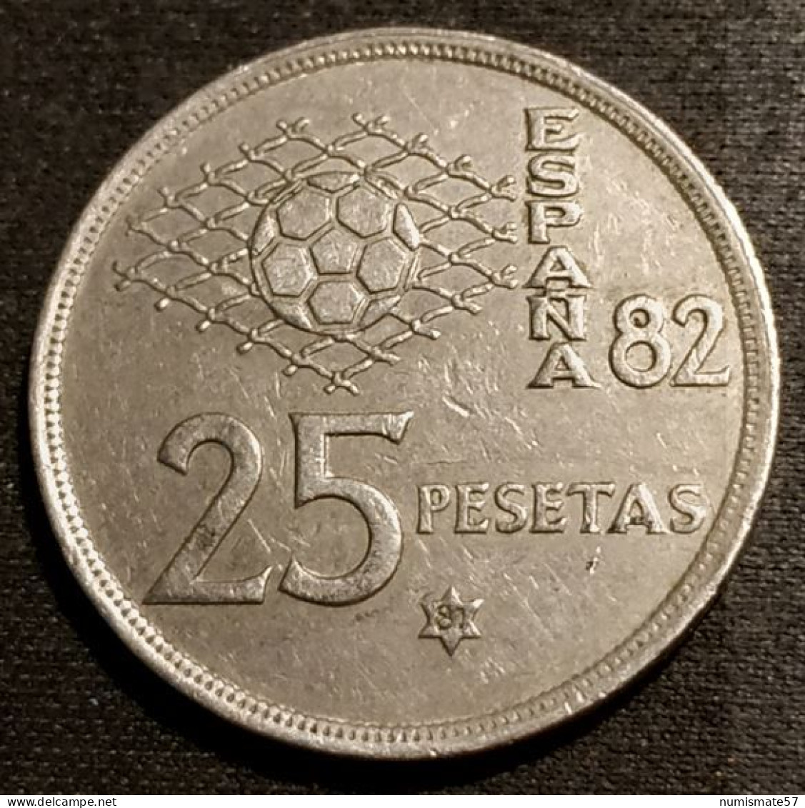 ESPAGNE - ESPANA - SPAIN - 25 PESETAS 1980 - España 82 - KM 818 - Coupe Du Monde De Football - "81" On Star - 25 Pesetas
