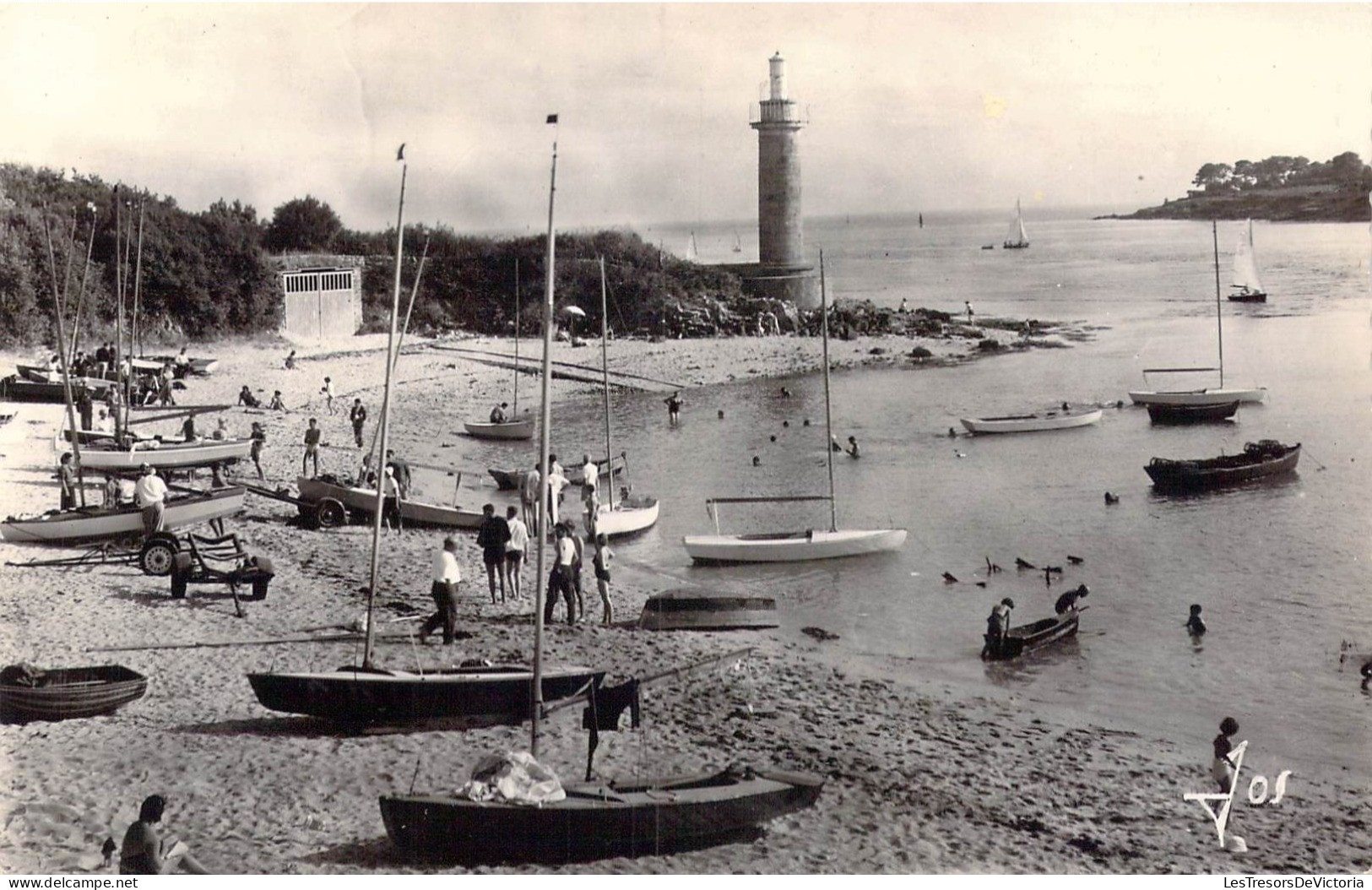 FRANCE - 29 - Bénodet - La Petite Plage Du Phare Au Retour Des Régates - Carte Postale Ancienne - Bénodet