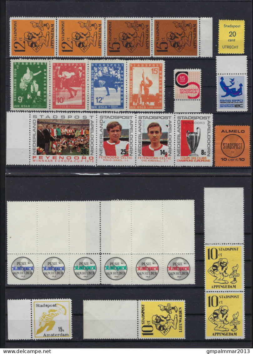 Groot Lot STADSPOST Met O.a. FEYENOORD , UTRECHT , AMSTERDAM , DEN HELDER Enz... Zie 4 Scans ! LOT 126 - Revenue Stamps